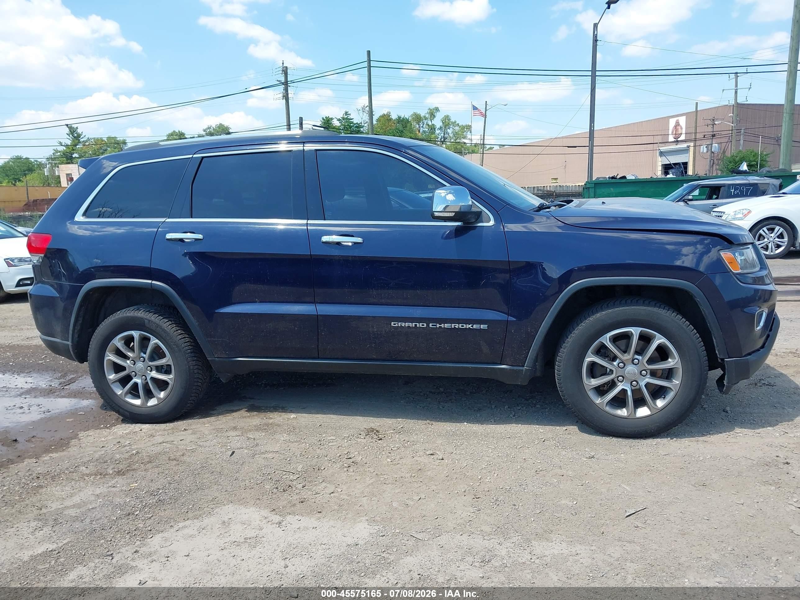 2014 Jeep Grand Cherokee Limited Синий vin: 1C4RJFBG1EC549584