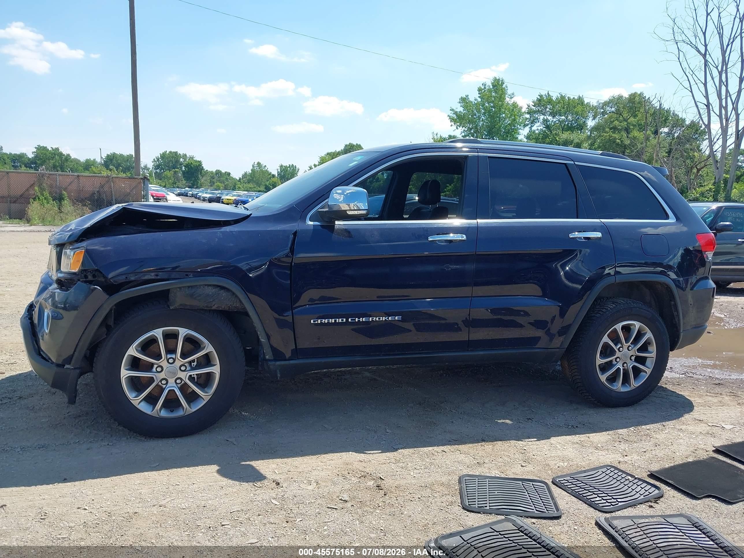 2014 Jeep Grand Cherokee Limited Синий vin: 1C4RJFBG1EC549584
