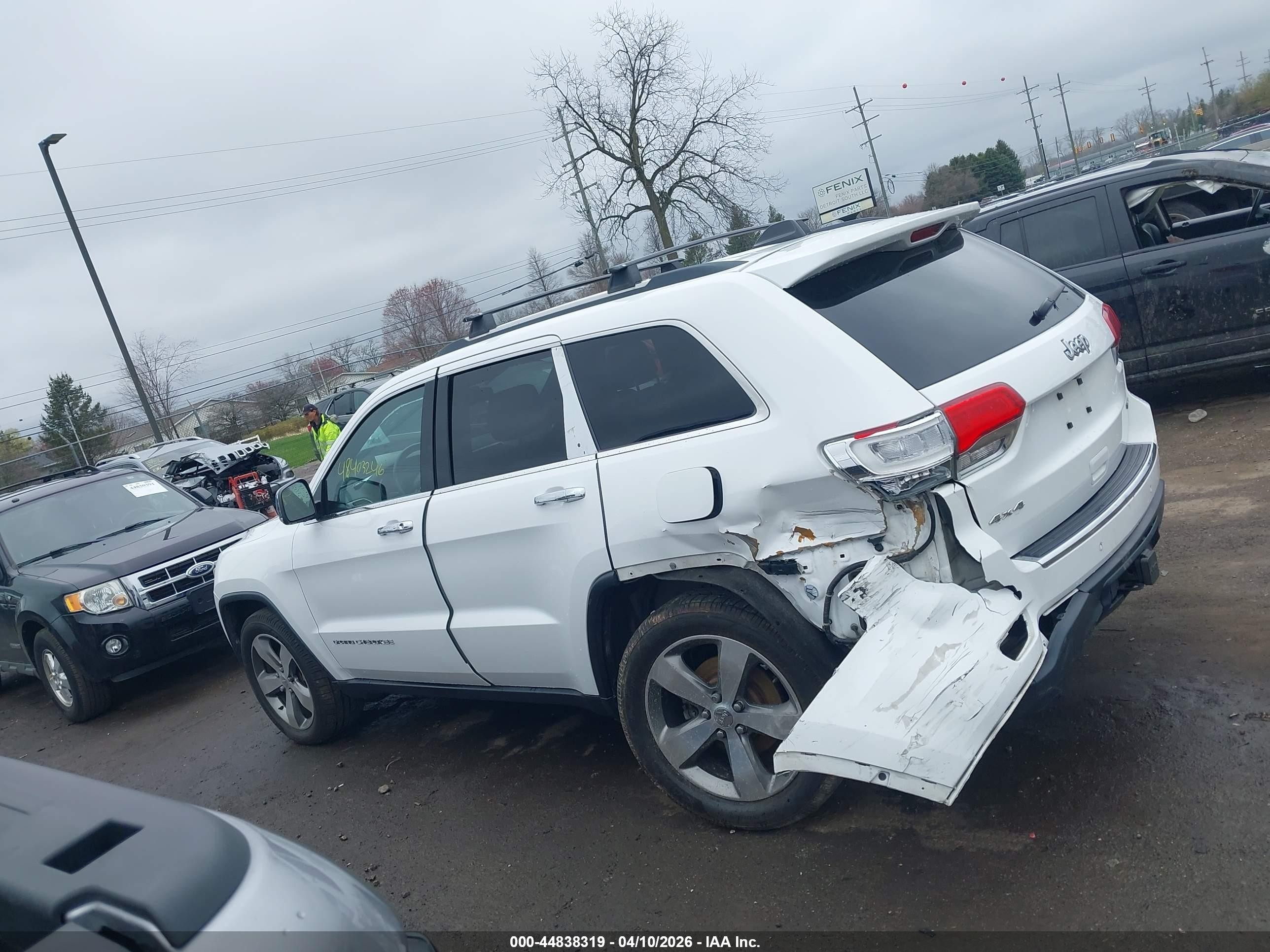 2015 Jeep Grand Cherokee Limited White vin: 1C4RJFBG1FC159036