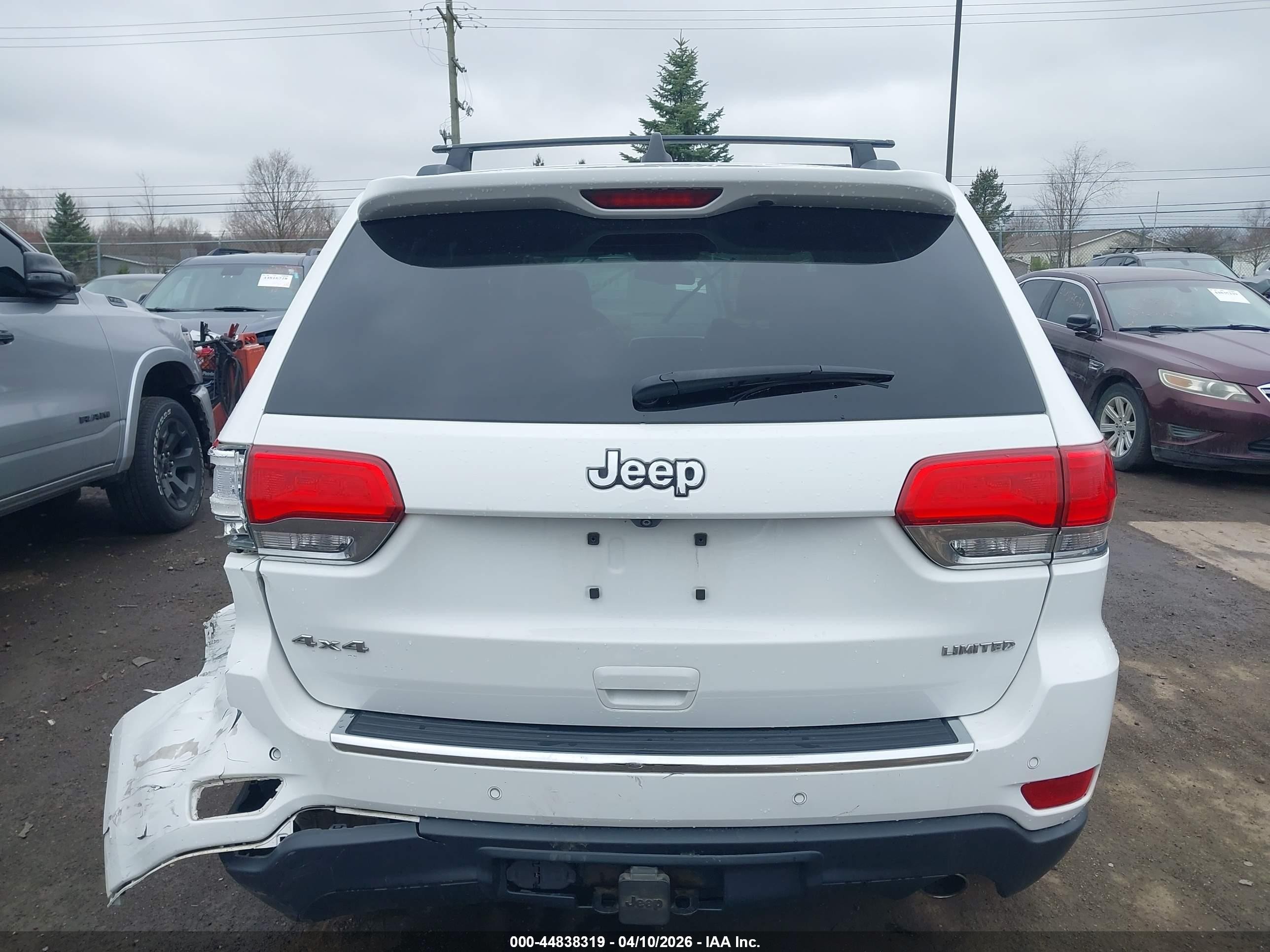 2015 Jeep Grand Cherokee Limited White vin: 1C4RJFBG1FC159036