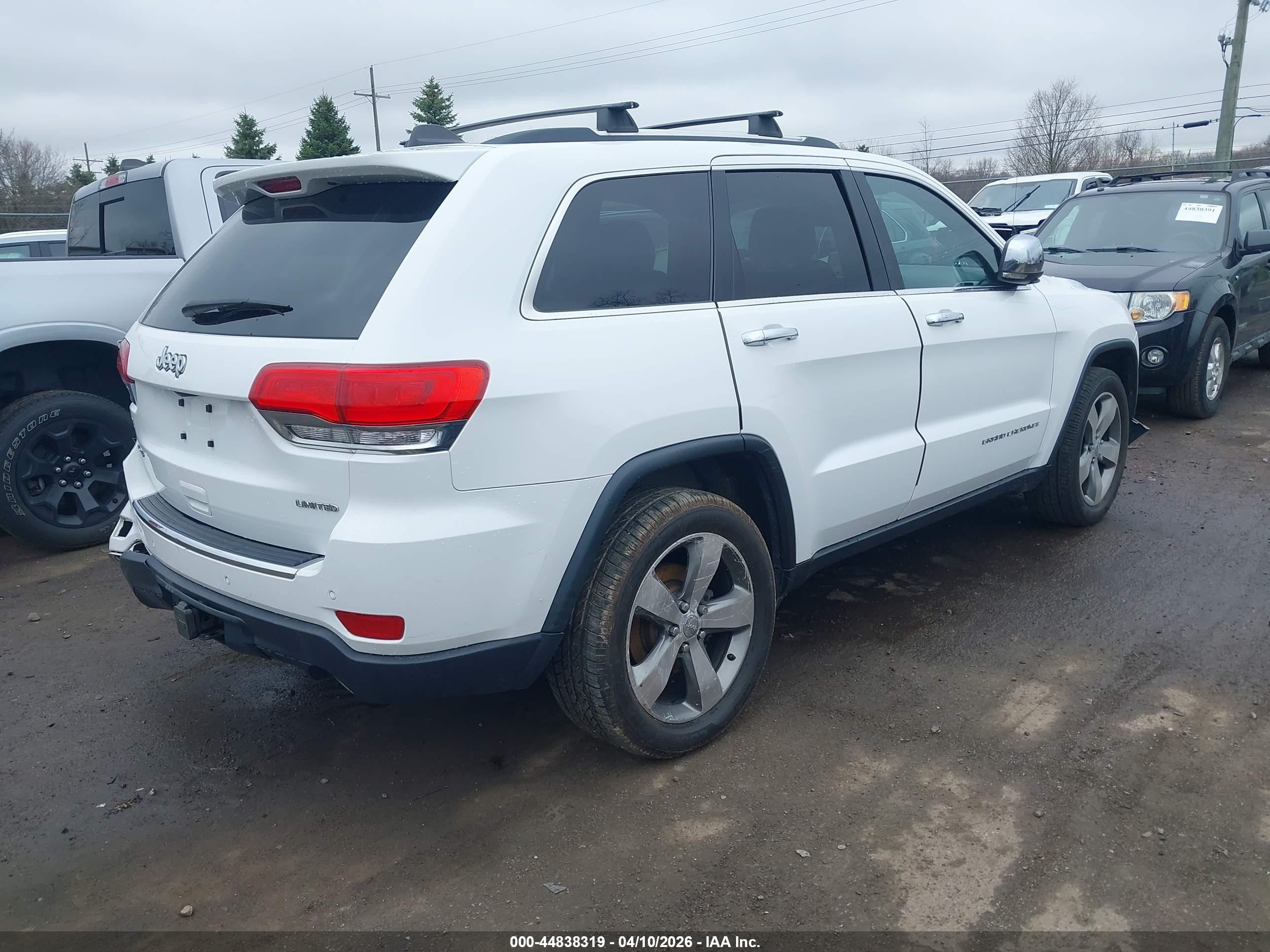 2015 Jeep Grand Cherokee Limited White vin: 1C4RJFBG1FC159036