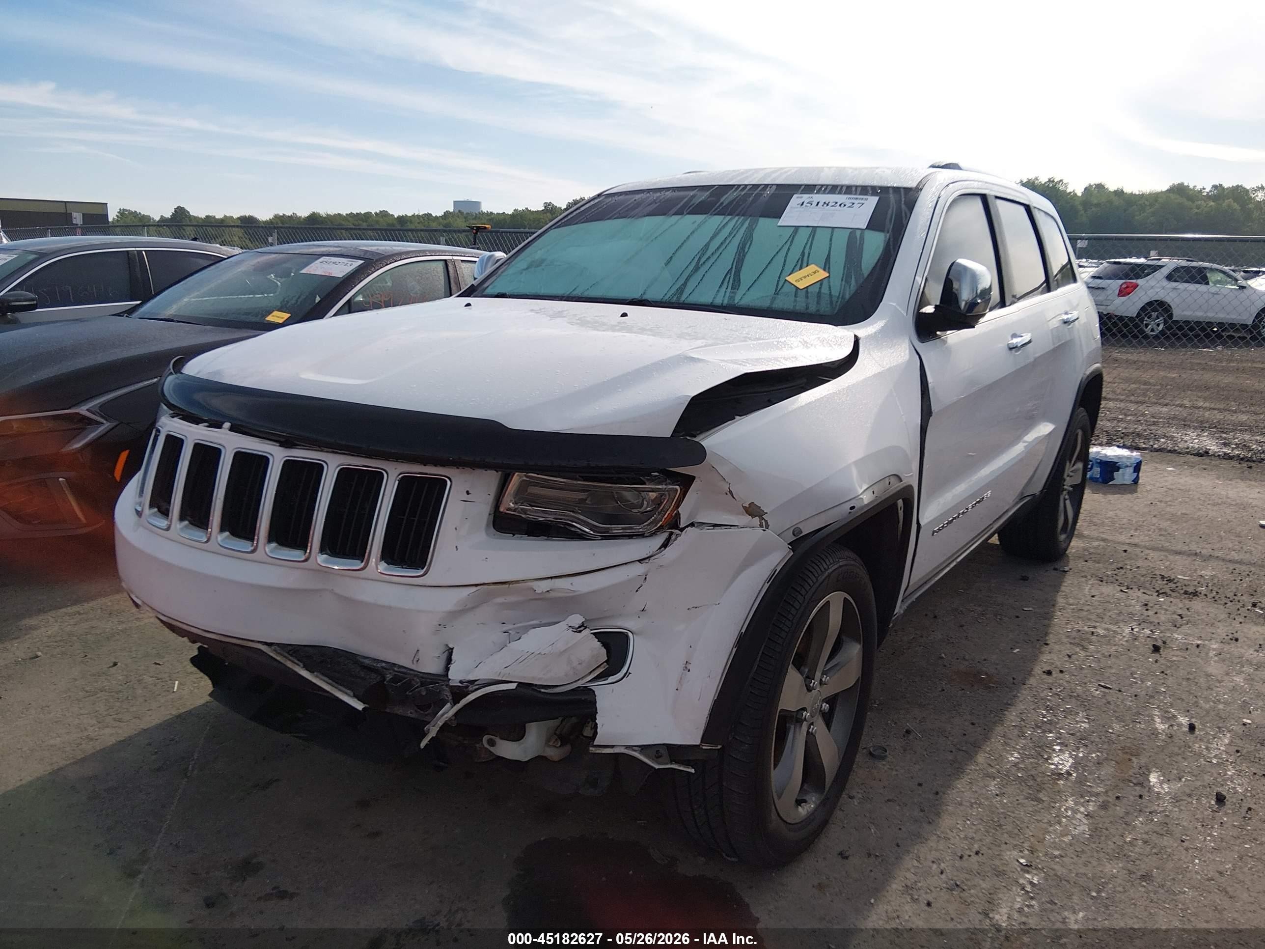 2015 Jeep Grand Cherokee Limited White vin: 1C4RJFBG1FC186124