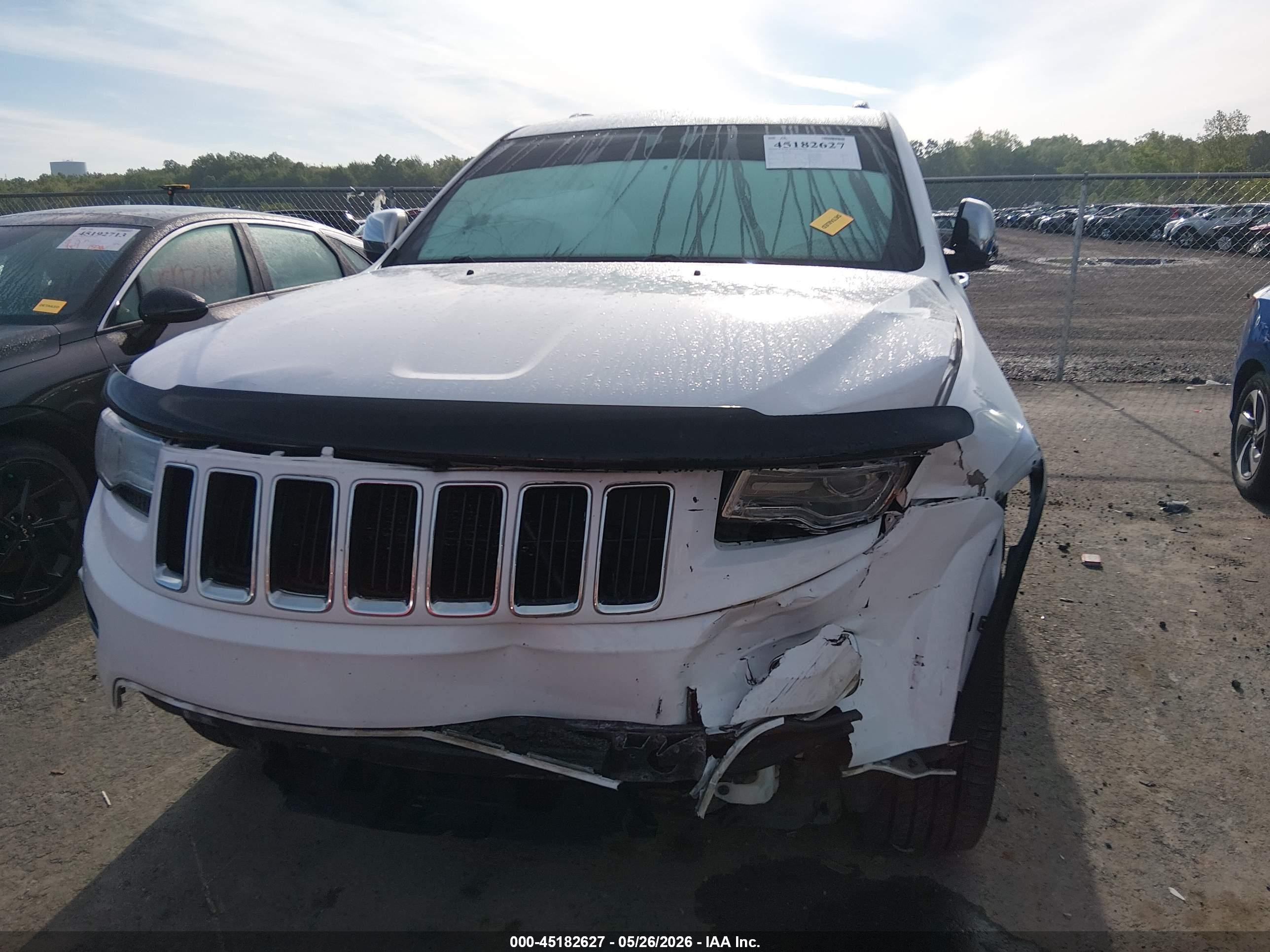 2015 Jeep Grand Cherokee Limited White vin: 1C4RJFBG1FC186124