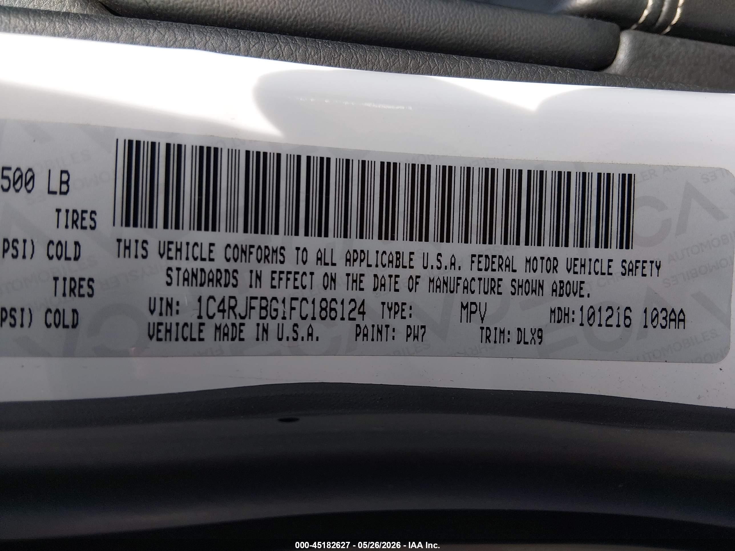 2015 Jeep Grand Cherokee Limited White vin: 1C4RJFBG1FC186124