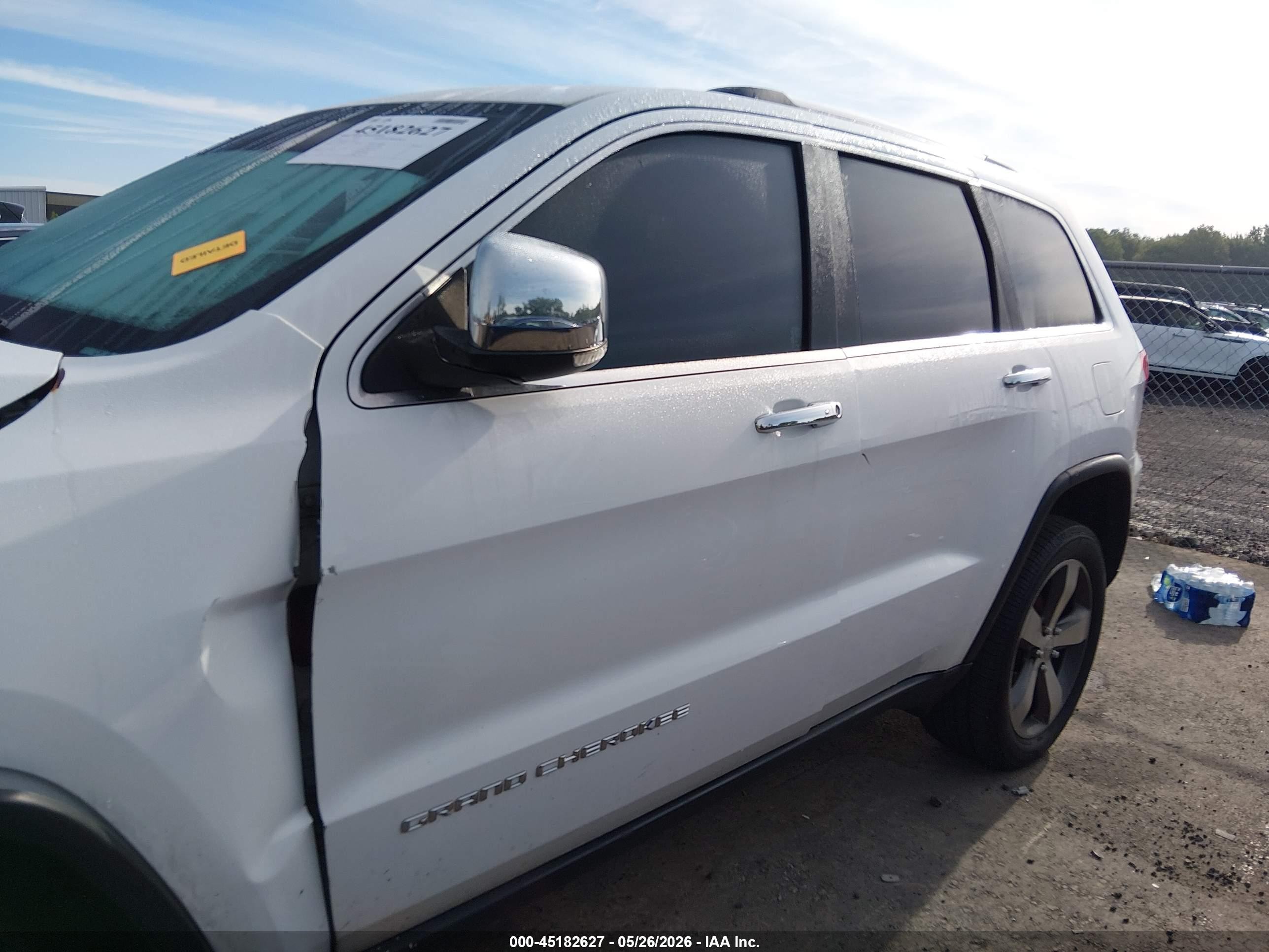 2015 Jeep Grand Cherokee Limited White vin: 1C4RJFBG1FC186124
