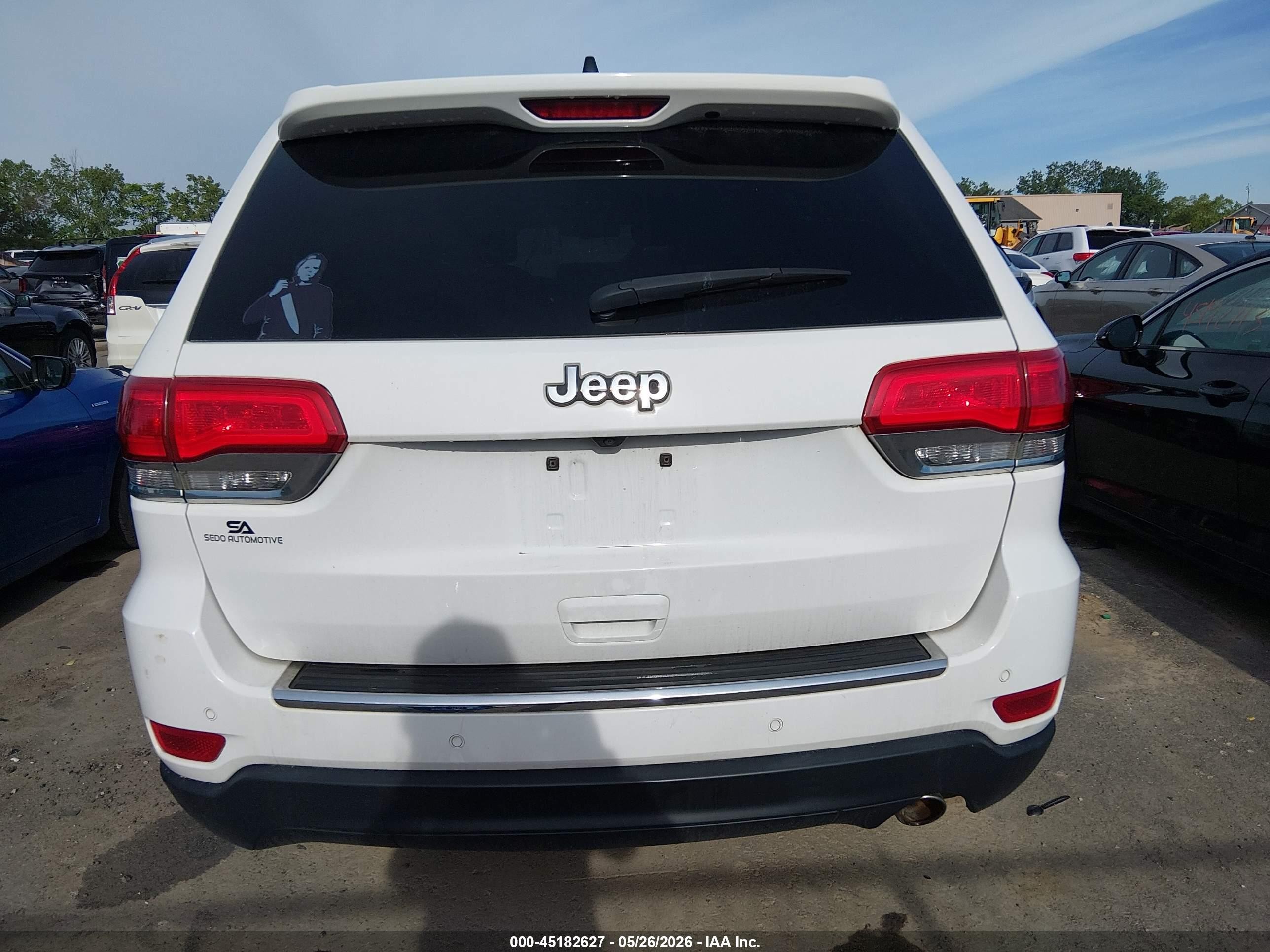 2015 Jeep Grand Cherokee Limited White vin: 1C4RJFBG1FC186124