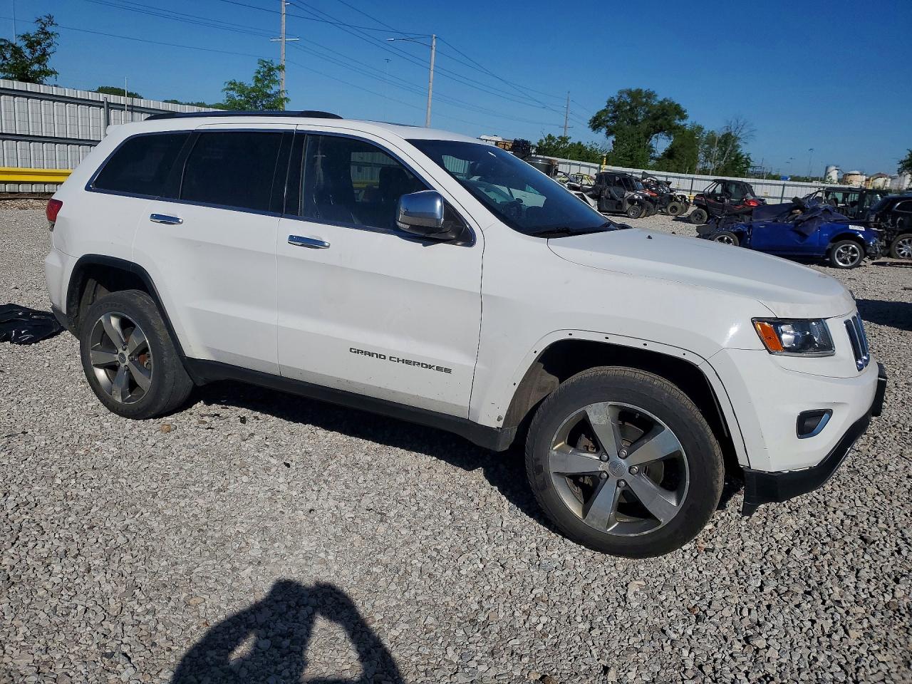 2015 Jeep Grand Cherokee Limited White vin: 1C4RJFBG1FC214746