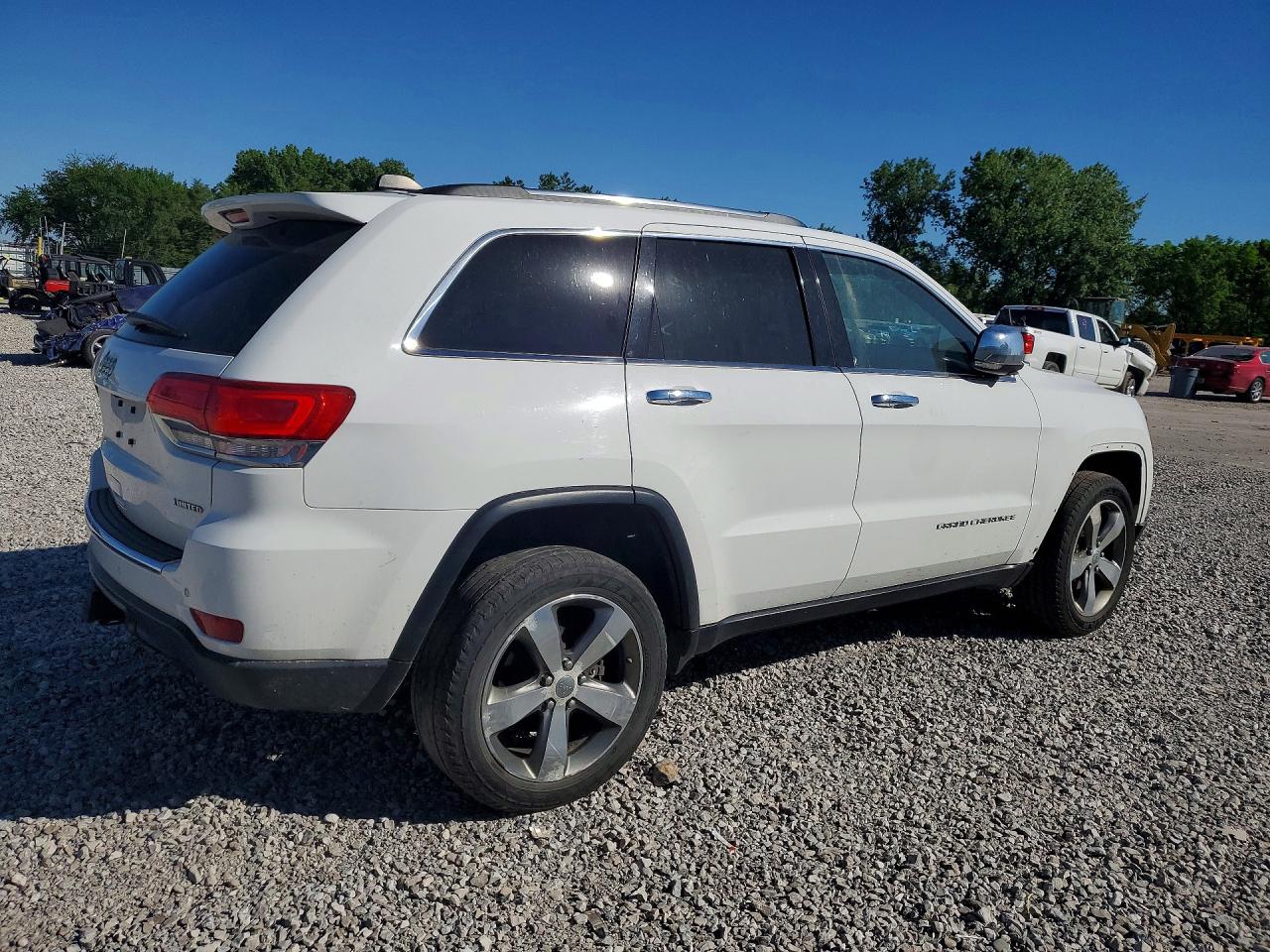 2015 Jeep Grand Cherokee Limited White vin: 1C4RJFBG1FC214746