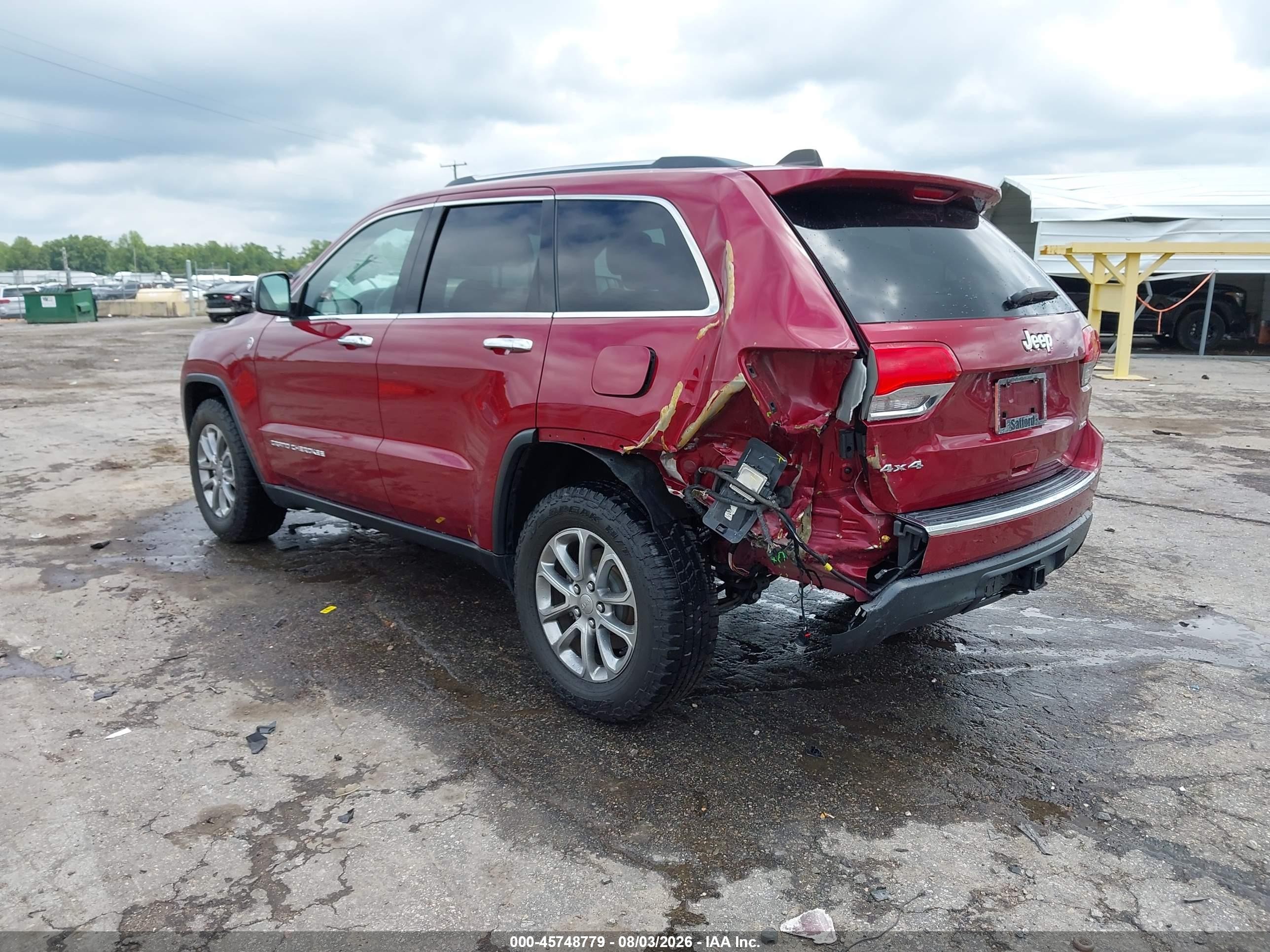 2015 Jeep Grand Cherokee Limited Red vin: 1C4RJFBG1FC226539