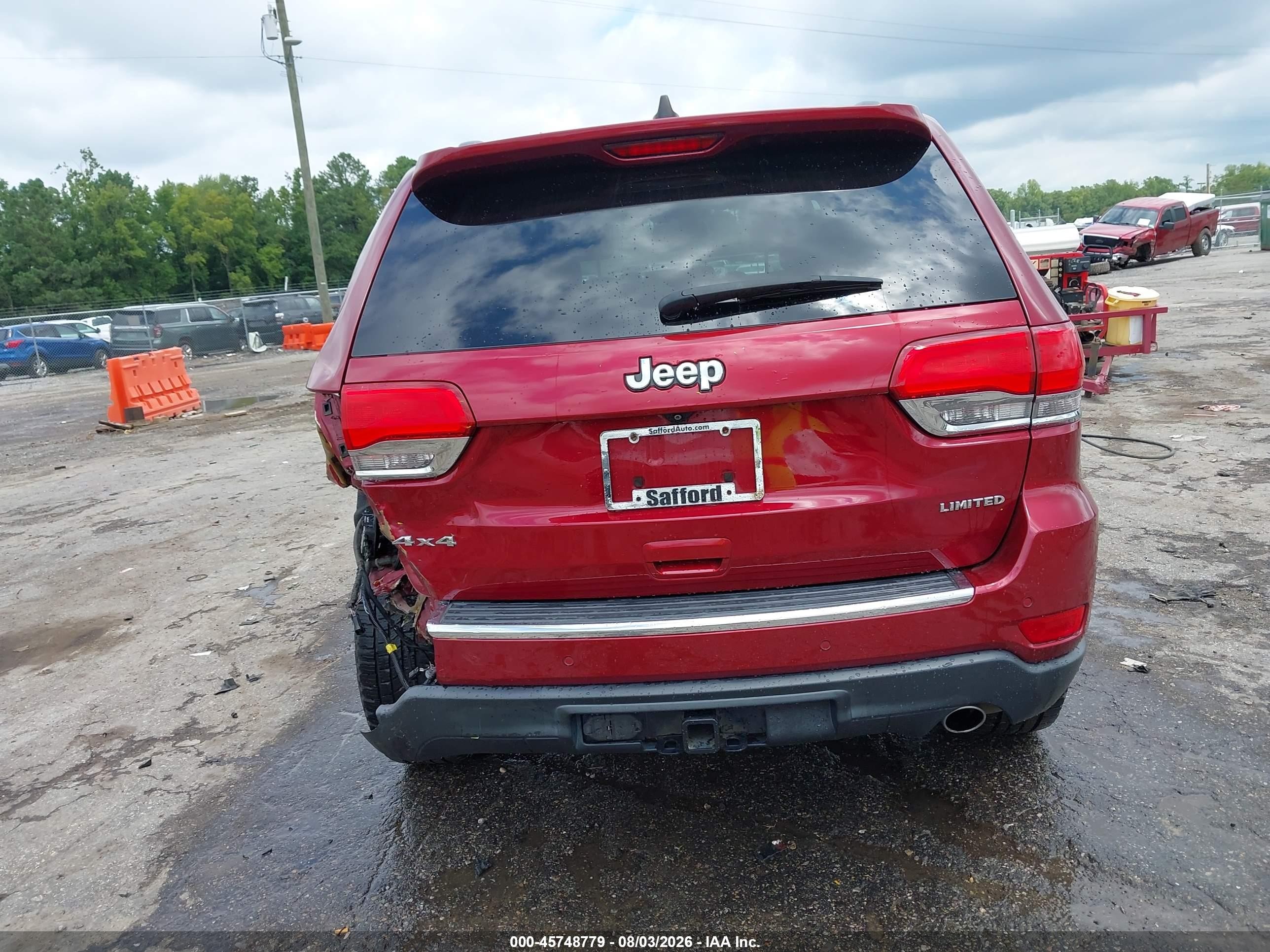 2015 Jeep Grand Cherokee Limited Red vin: 1C4RJFBG1FC226539