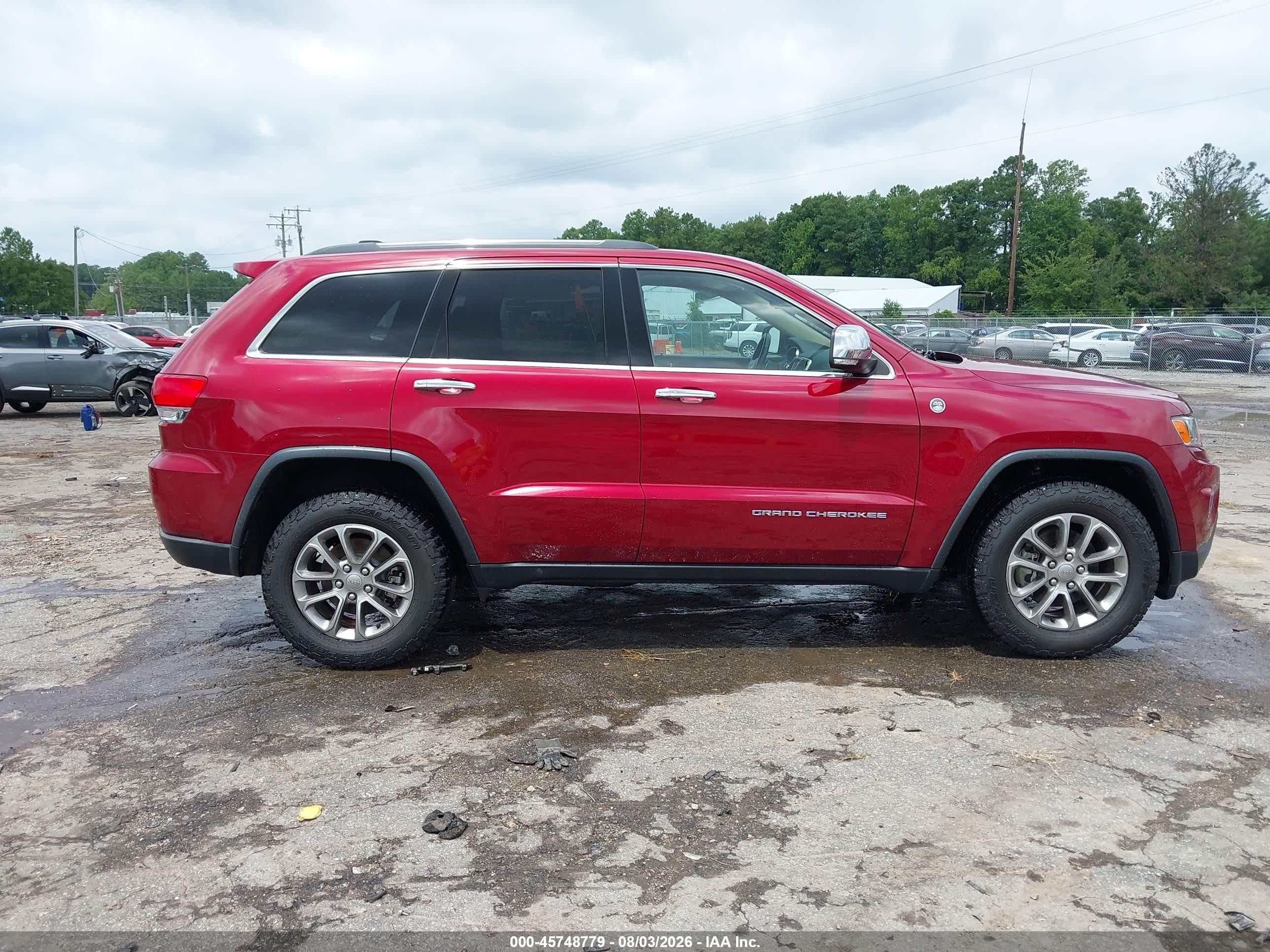 2015 Jeep Grand Cherokee Limited Red vin: 1C4RJFBG1FC226539