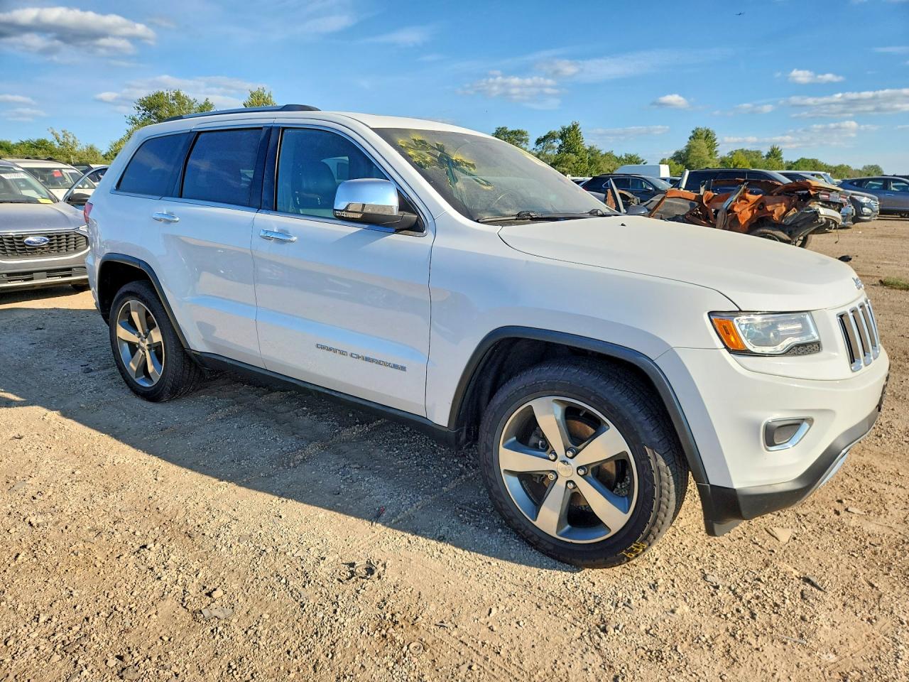 2015 Jeep Grand Cherokee Limited White vin: 1C4RJFBG1FC235063