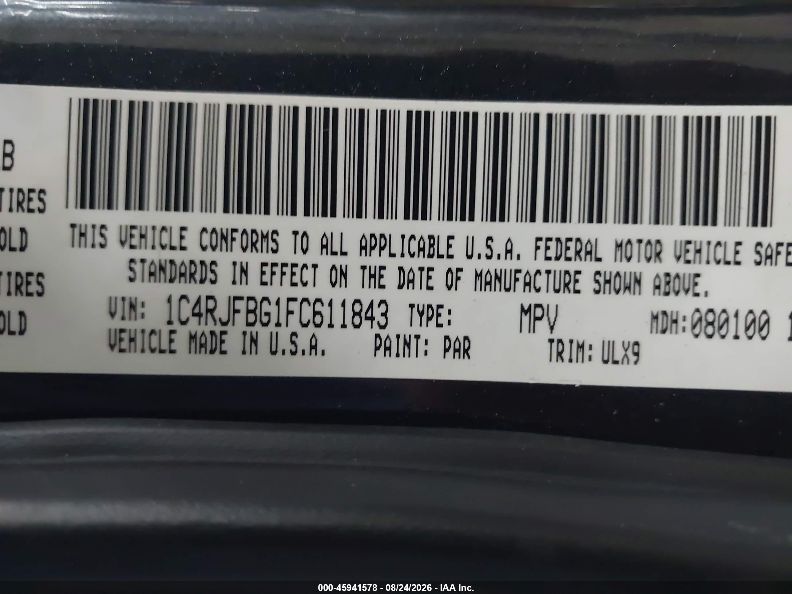 2015 Jeep Grand Cherokee Limited Black vin: 1C4RJFBG1FC611843