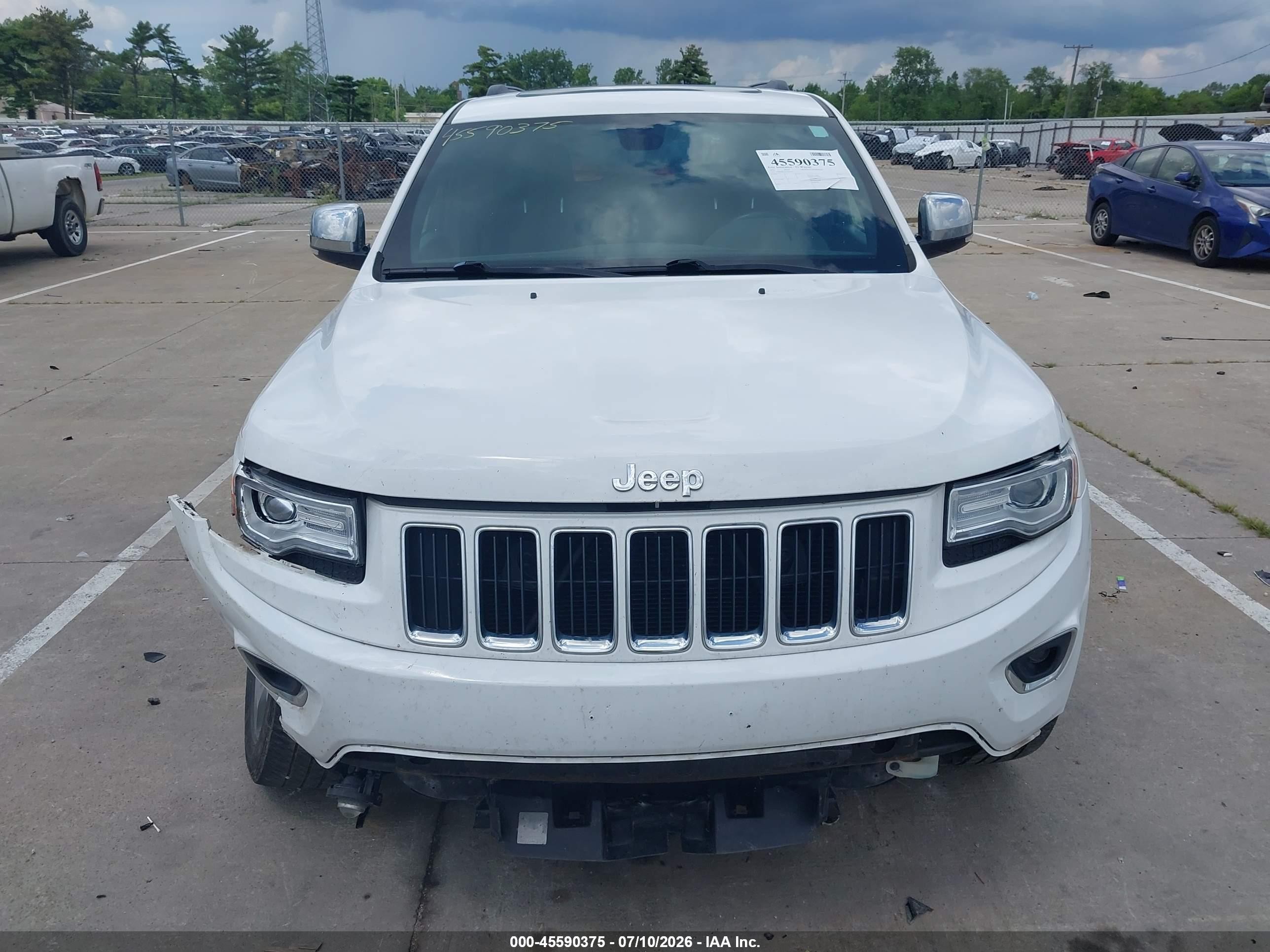 2015 Jeep Grand Cherokee Limited White vin: 1C4RJFBG1FC650187