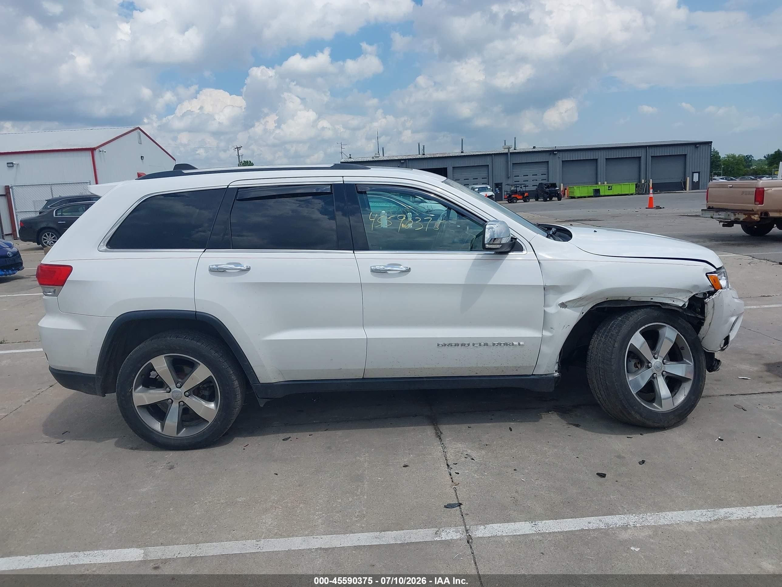 2015 Jeep Grand Cherokee Limited White vin: 1C4RJFBG1FC650187