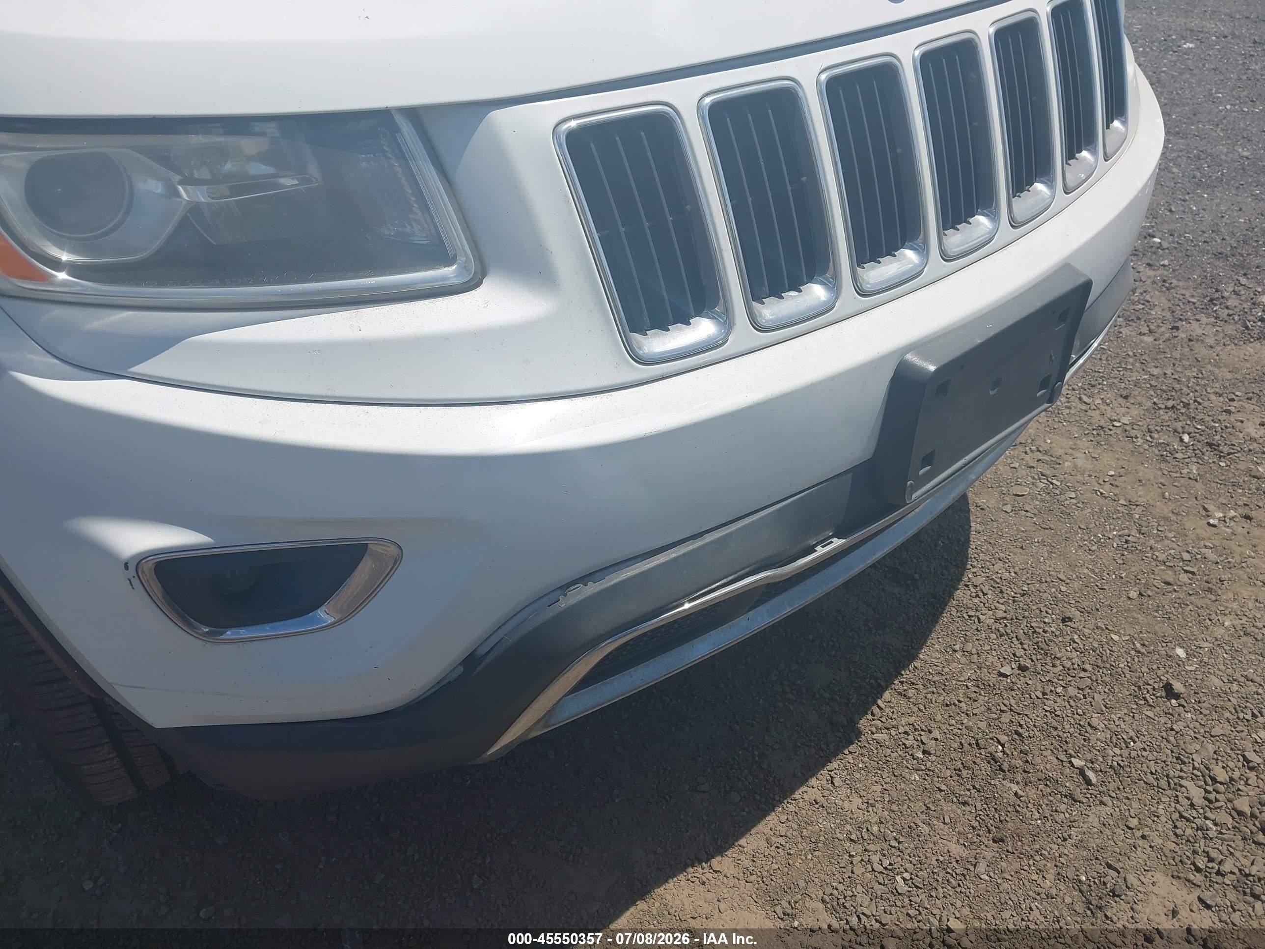 2015 Jeep Grand Cherokee Limited White vin: 1C4RJFBG1FC687949