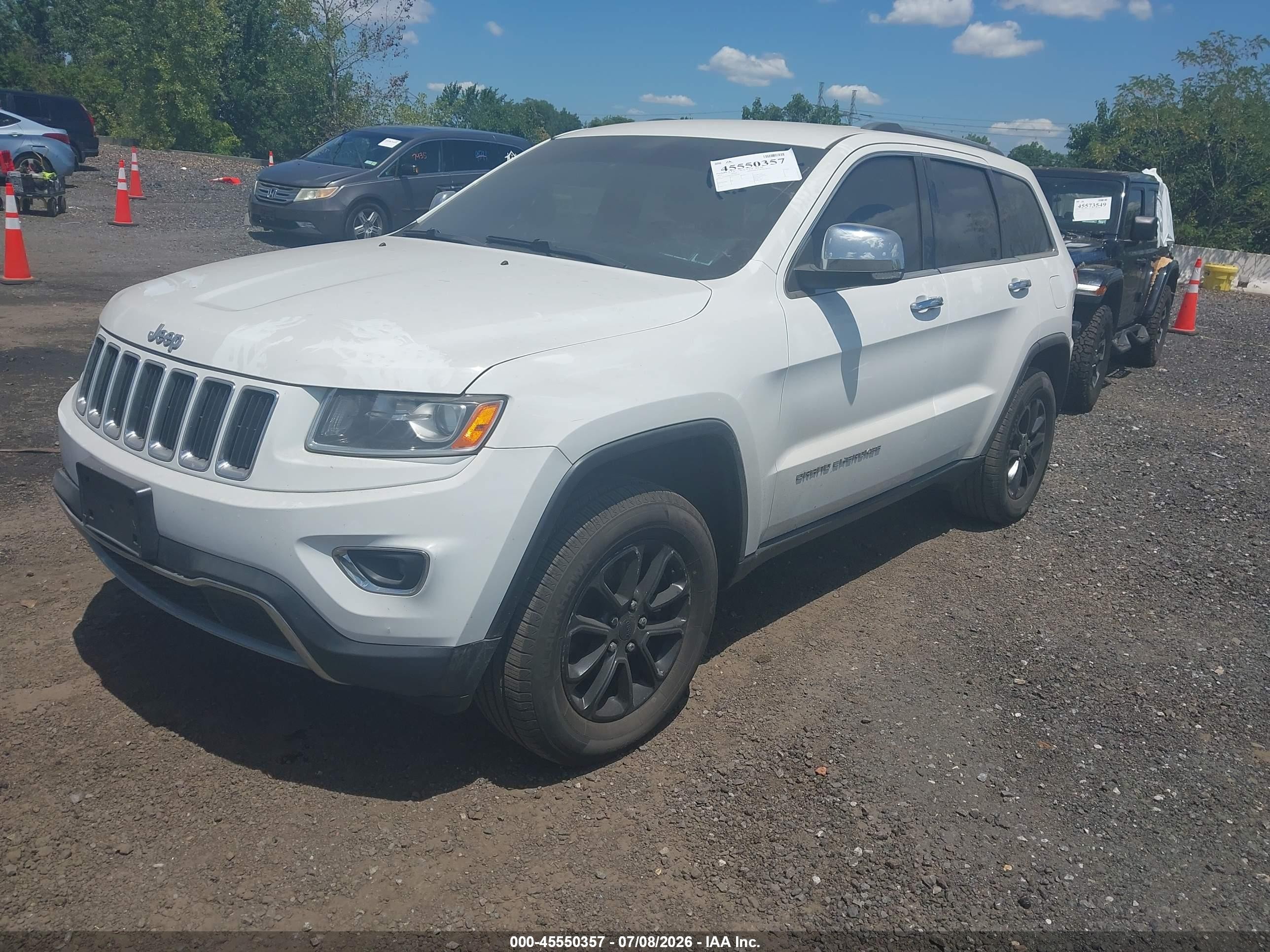 2015 Jeep Grand Cherokee Limited White vin: 1C4RJFBG1FC687949