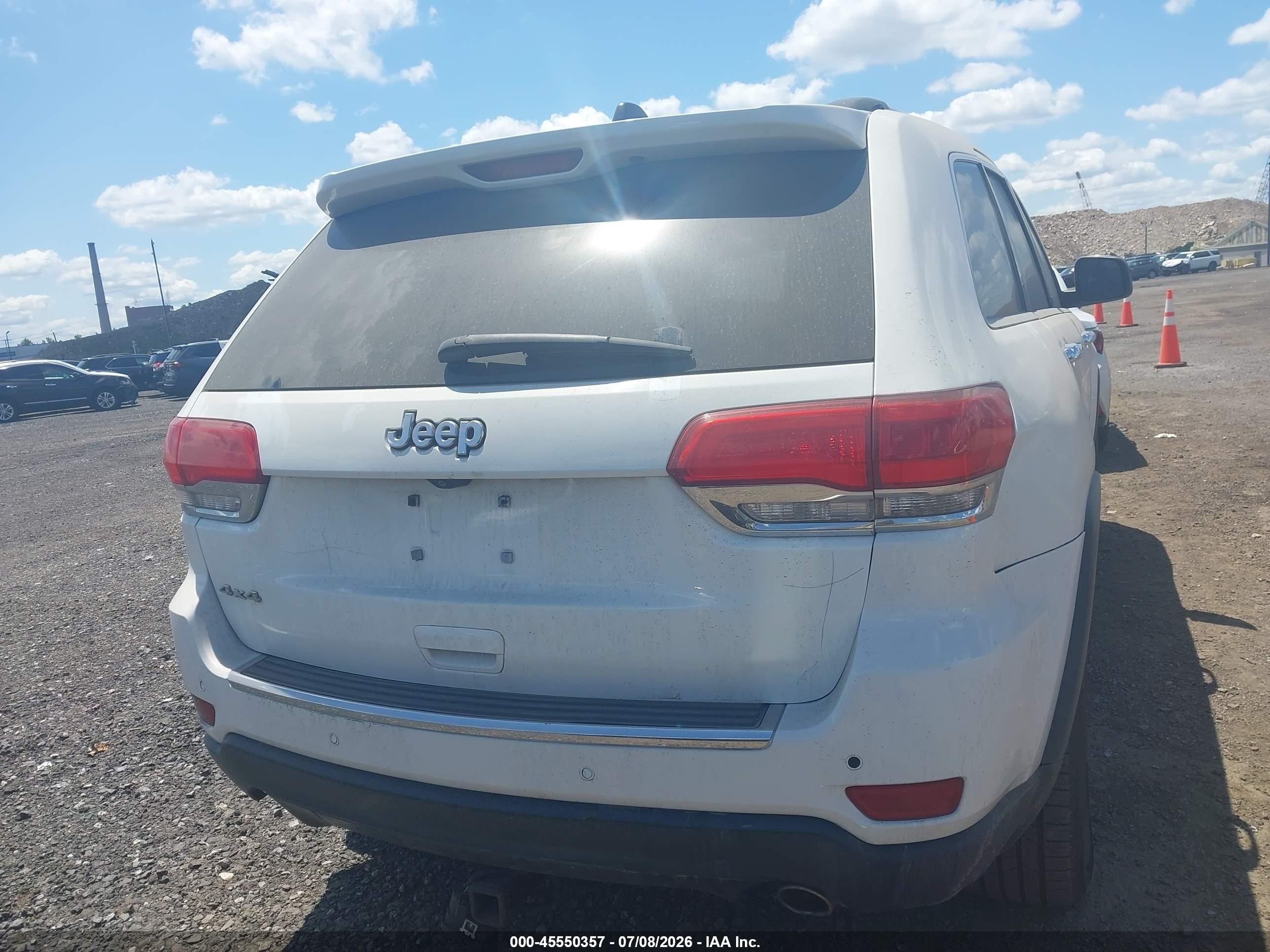 2015 Jeep Grand Cherokee Limited White vin: 1C4RJFBG1FC687949