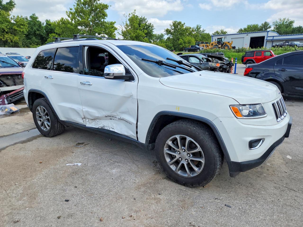 2015 Jeep Grand Cherokee Limited White vin: 1C4RJFBG1FC708475