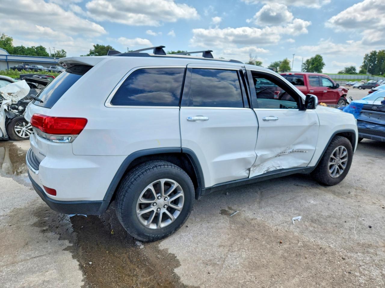 2015 Jeep Grand Cherokee Limited White vin: 1C4RJFBG1FC708475