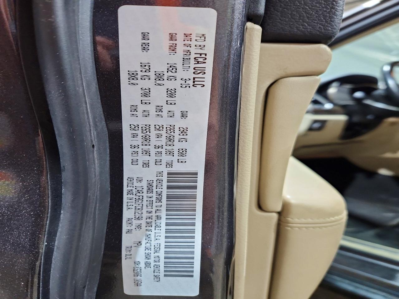 2015 Jeep Grand Cherokee Limited Gray vin: 1C4RJFBG1FC812190