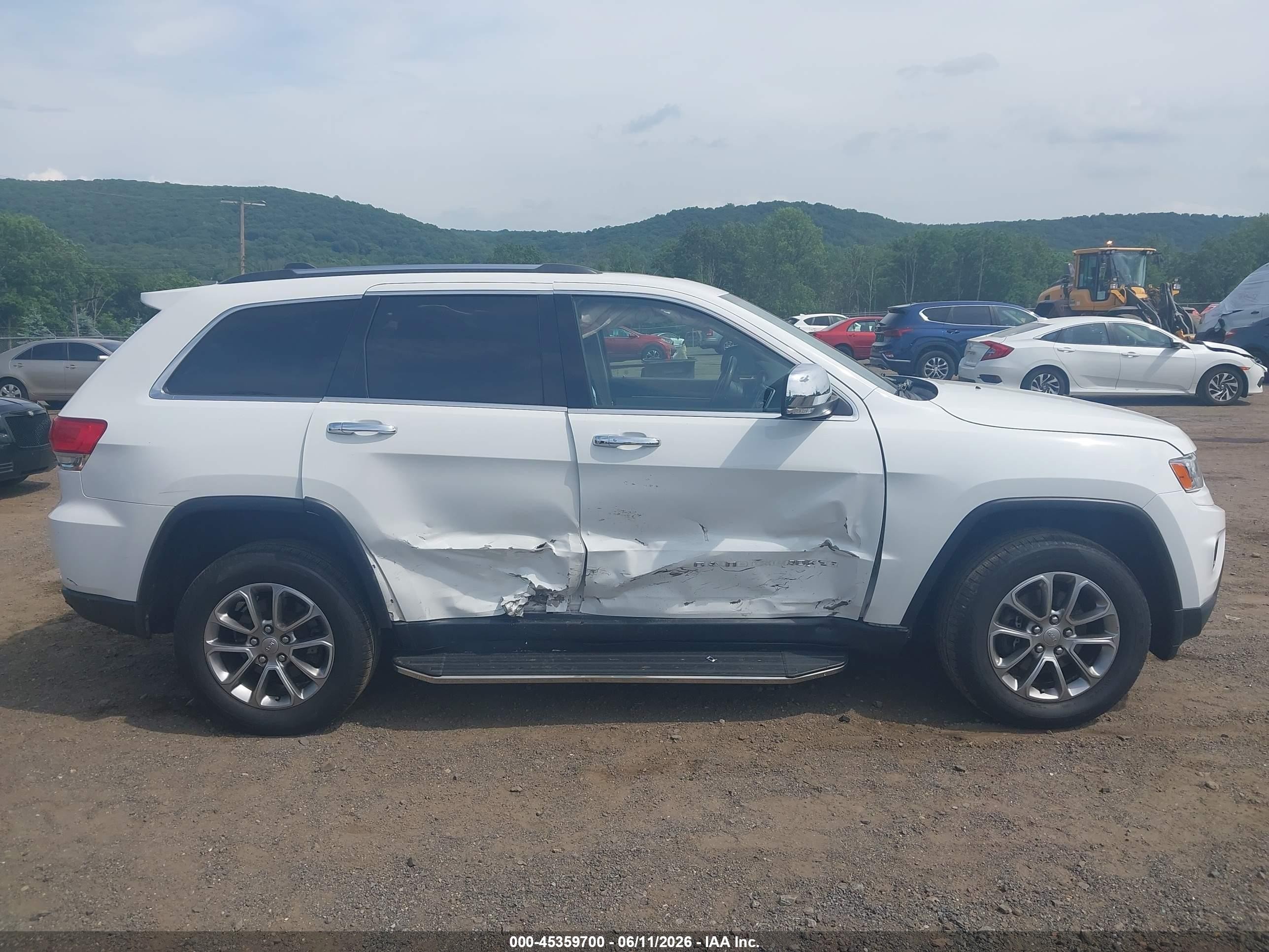 2015 Jeep Grand Cherokee Limited White vin: 1C4RJFBG1FC877296