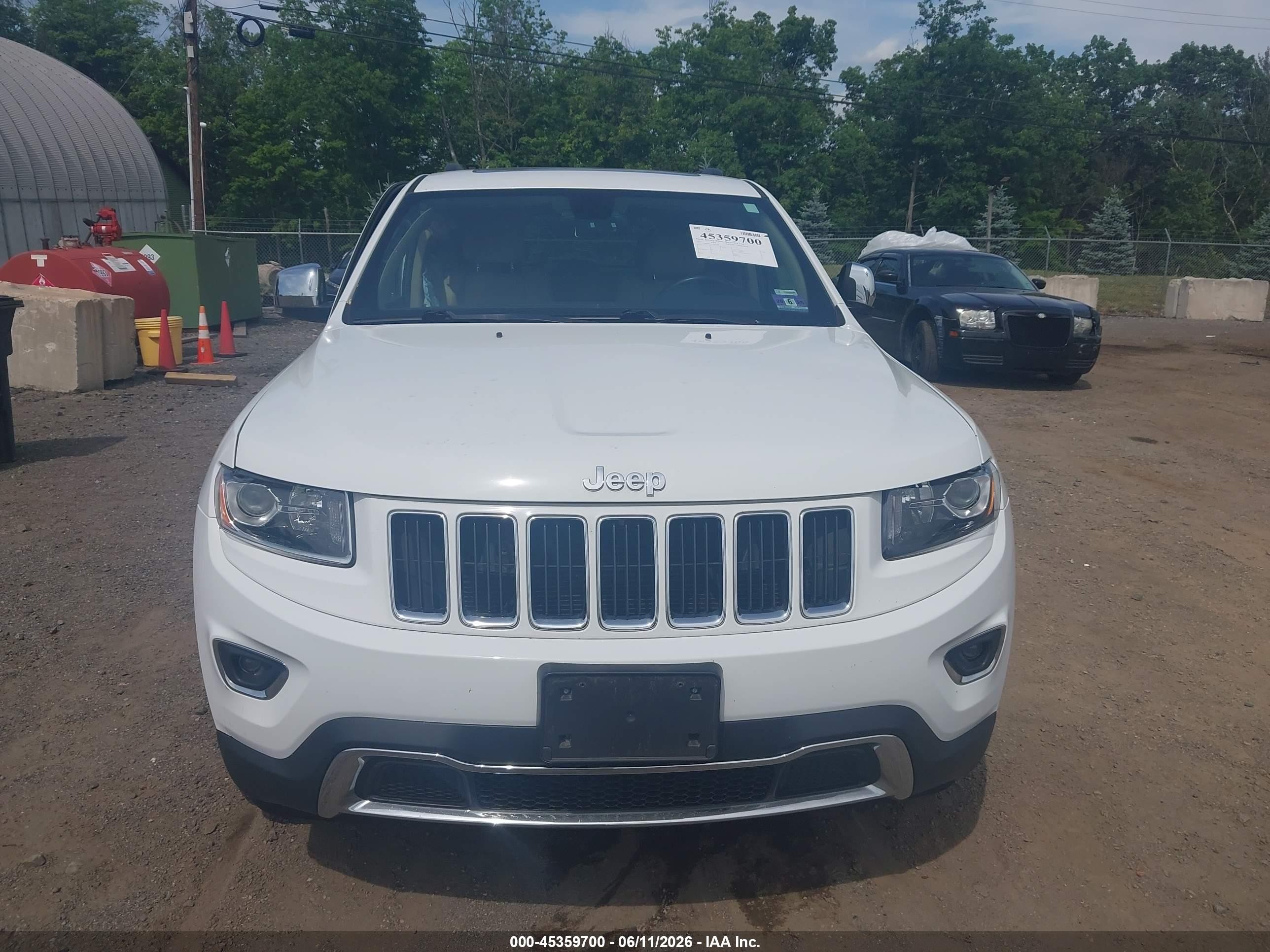 2015 Jeep Grand Cherokee Limited White vin: 1C4RJFBG1FC877296