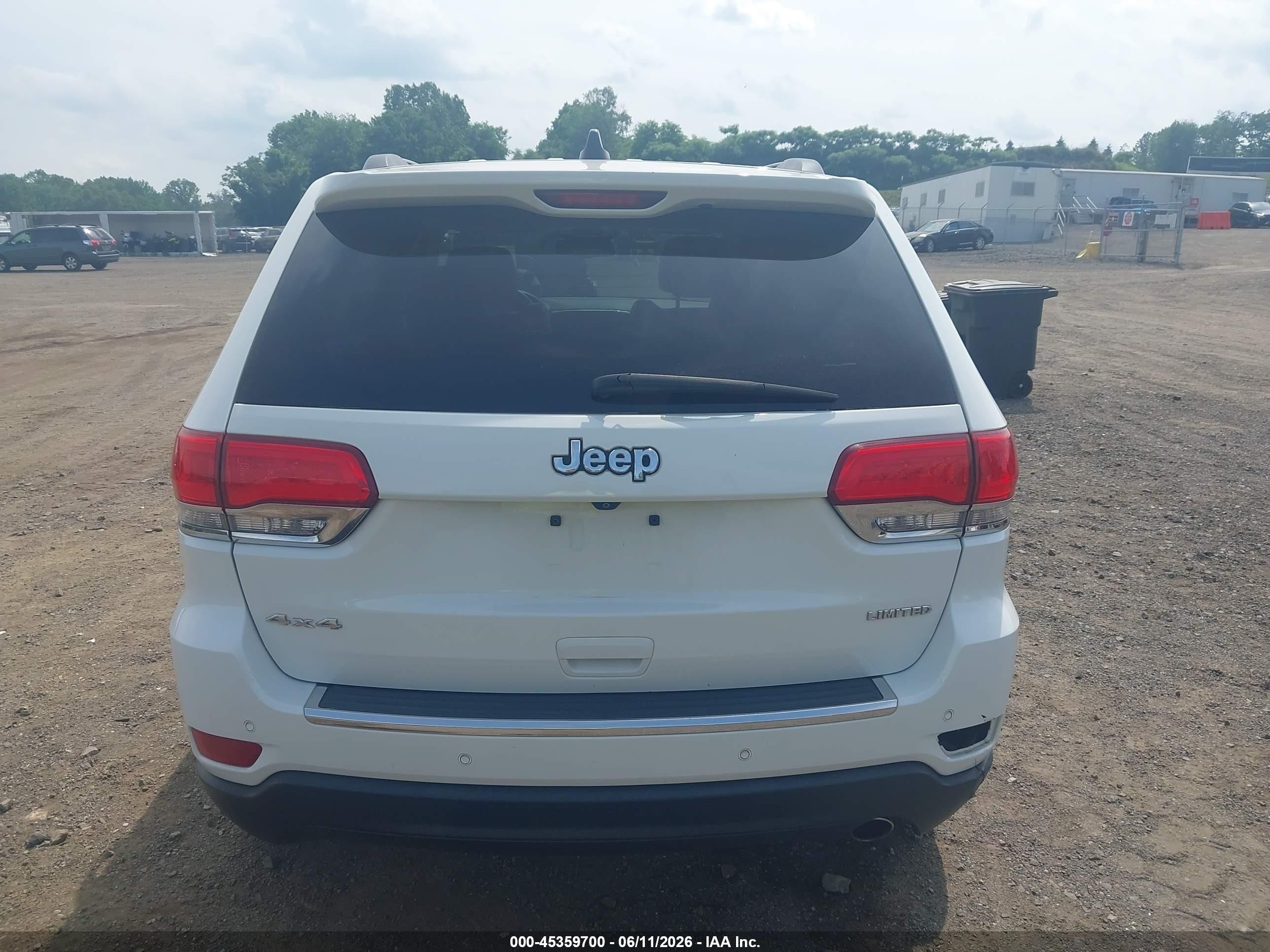2015 Jeep Grand Cherokee Limited White vin: 1C4RJFBG1FC877296