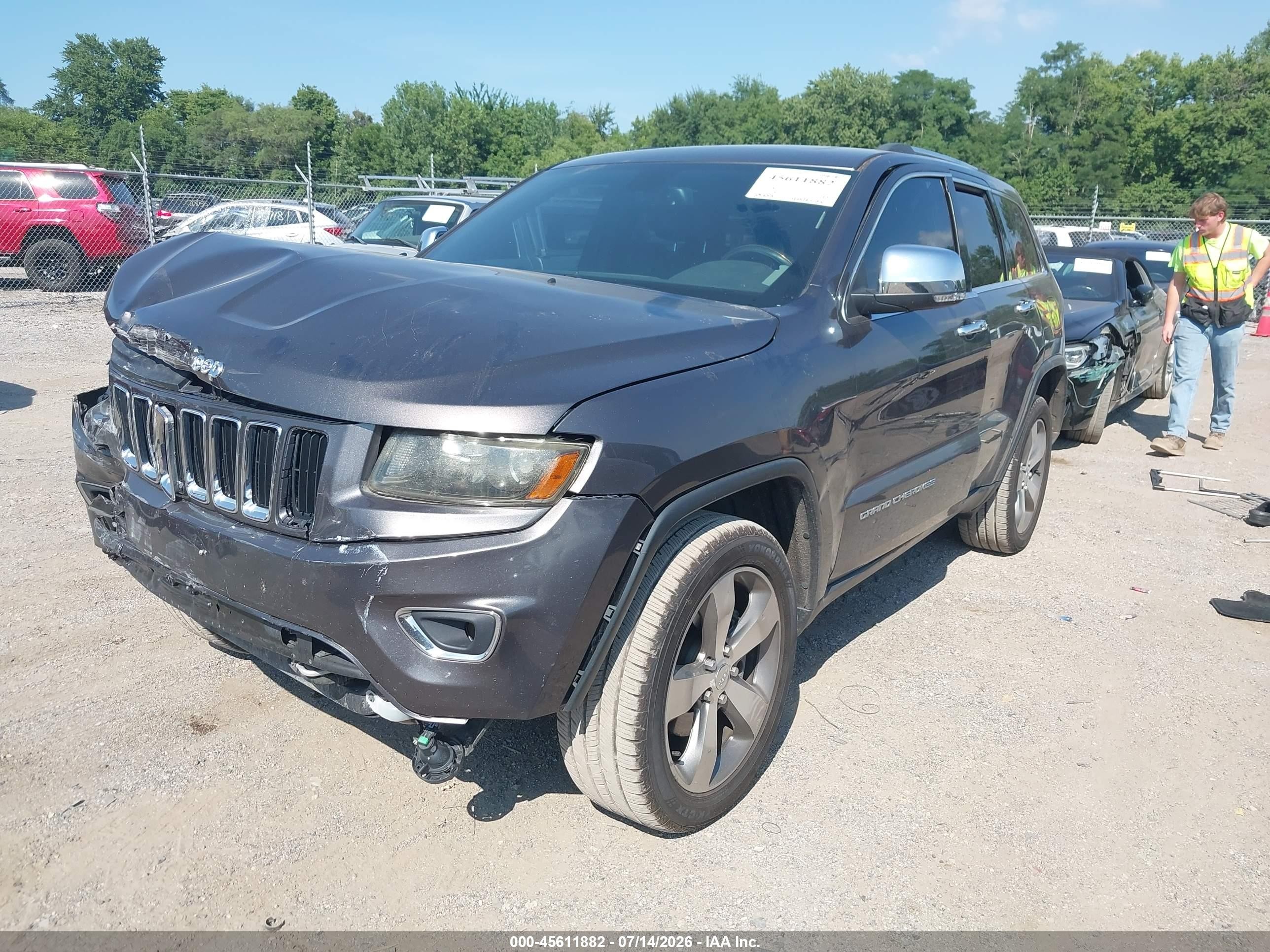 2015 Jeep Grand Cherokee Limited Серый vin: 1C4RJFBG1FC913407