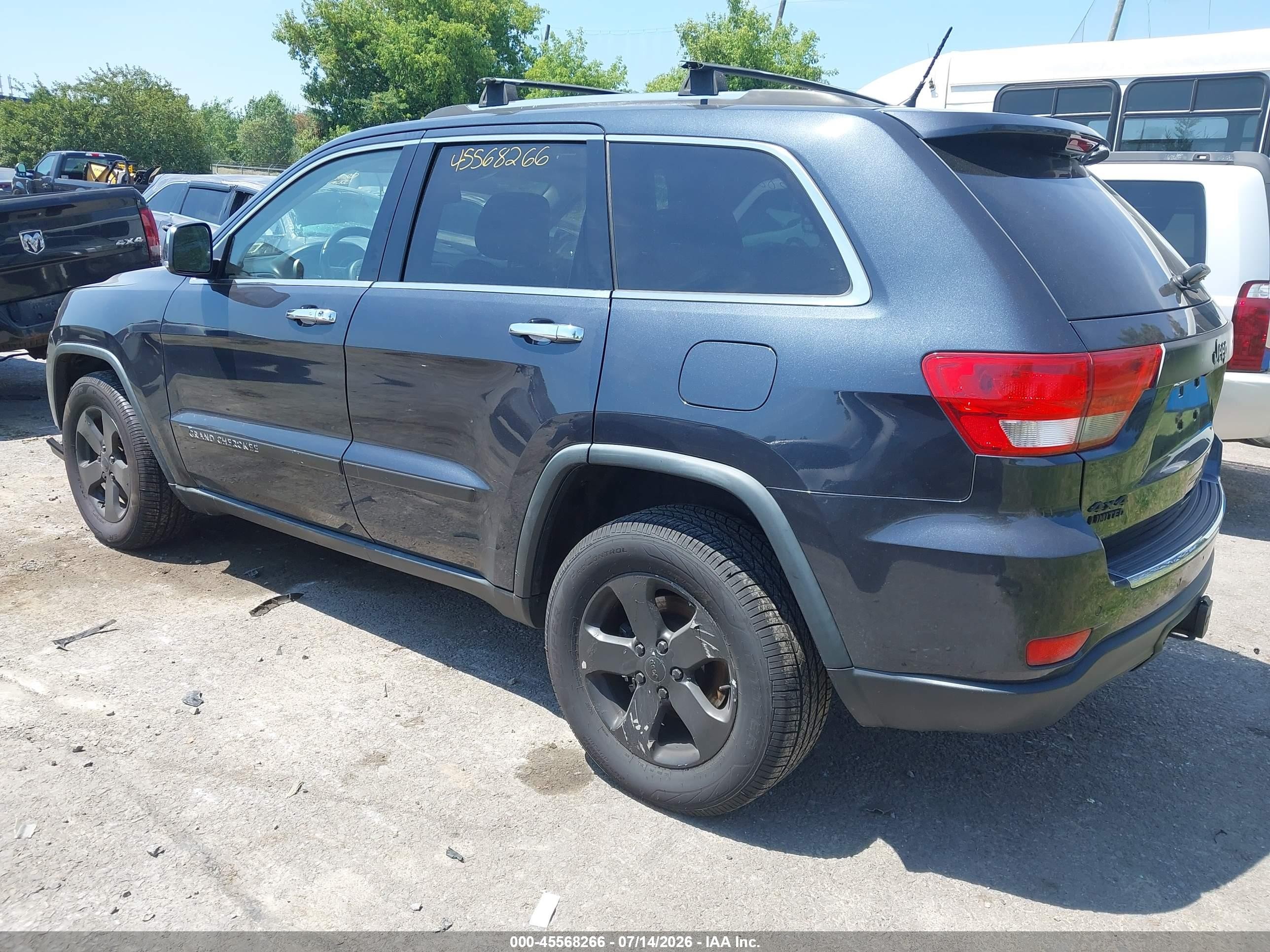 2012 Jeep Grand Cherokee Limited Black vin: 1C4RJFBG2CC213665