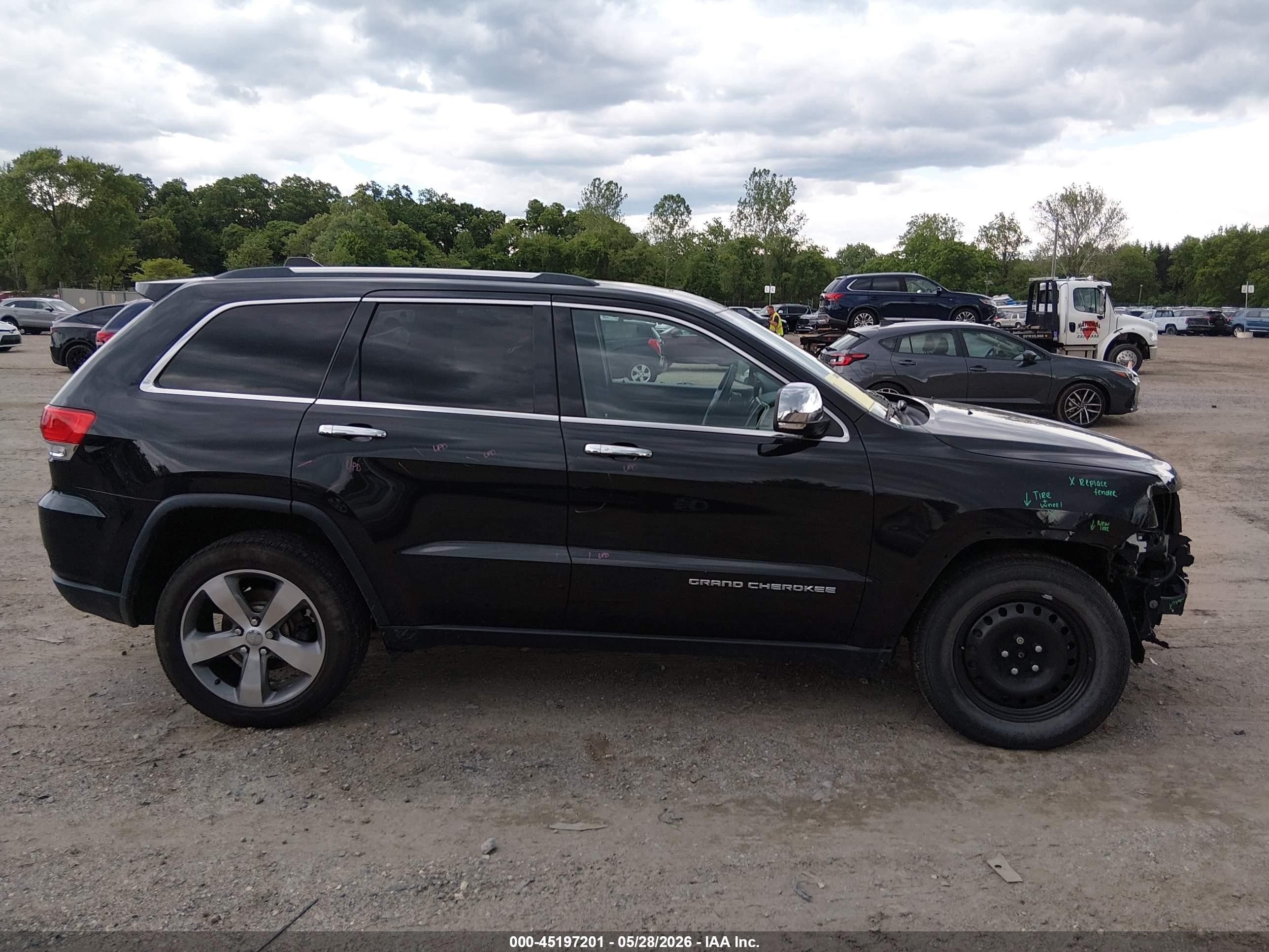 2014 Jeep Grand Cherokee Limited Black vin: 1C4RJFBG2EC119563