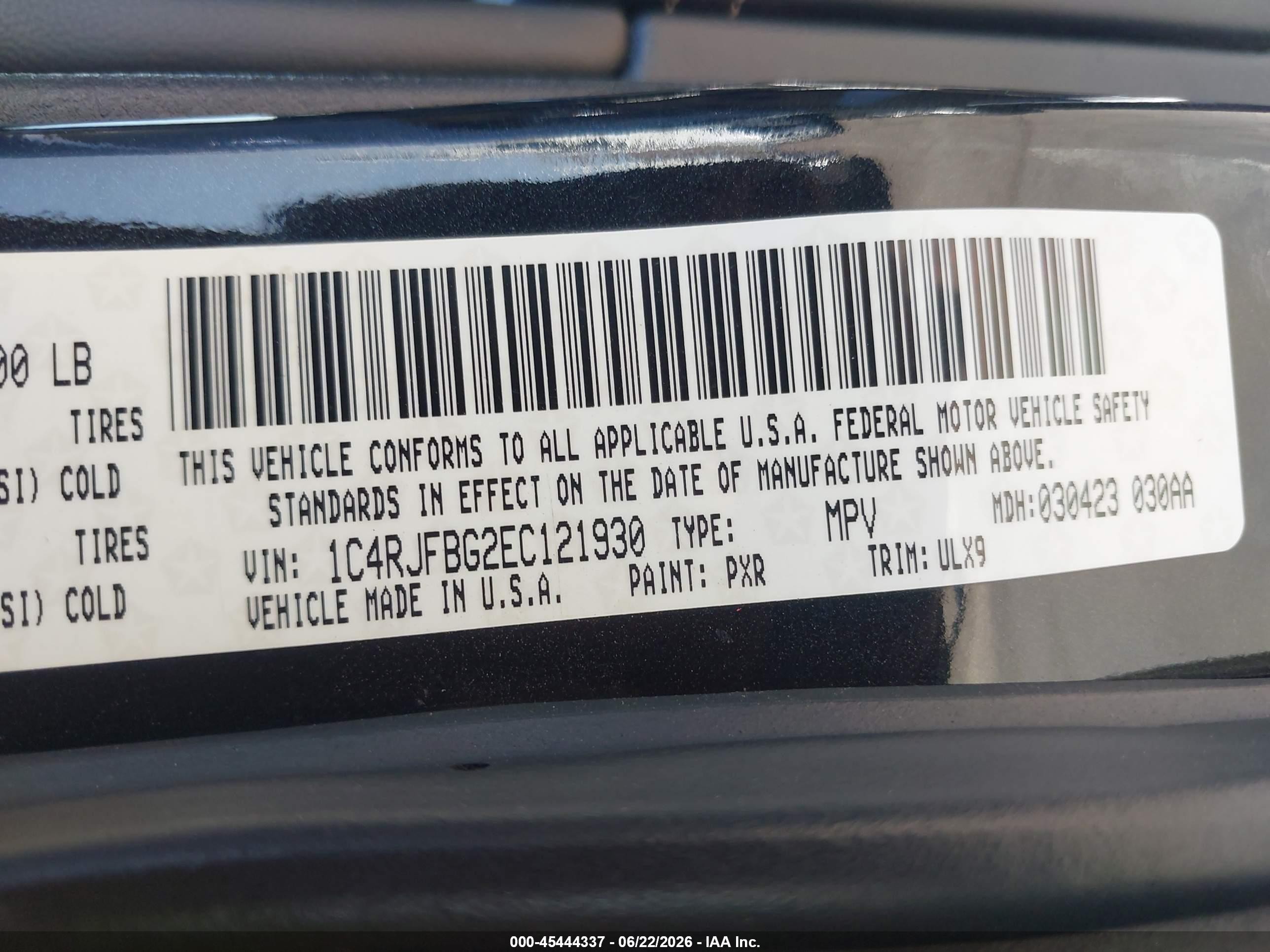 2014 Jeep Grand Cherokee Limited Black vin: 1C4RJFBG2EC121930