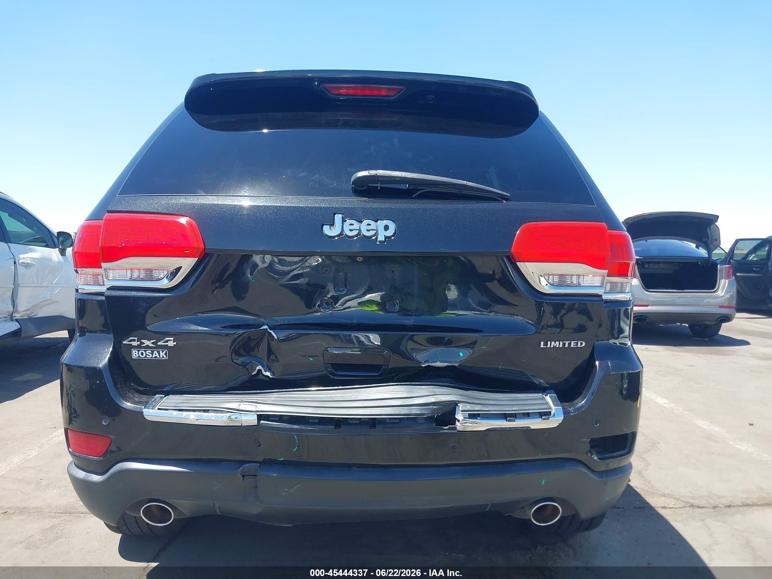 2014 Jeep Grand Cherokee Limited Black vin: 1C4RJFBG2EC121930