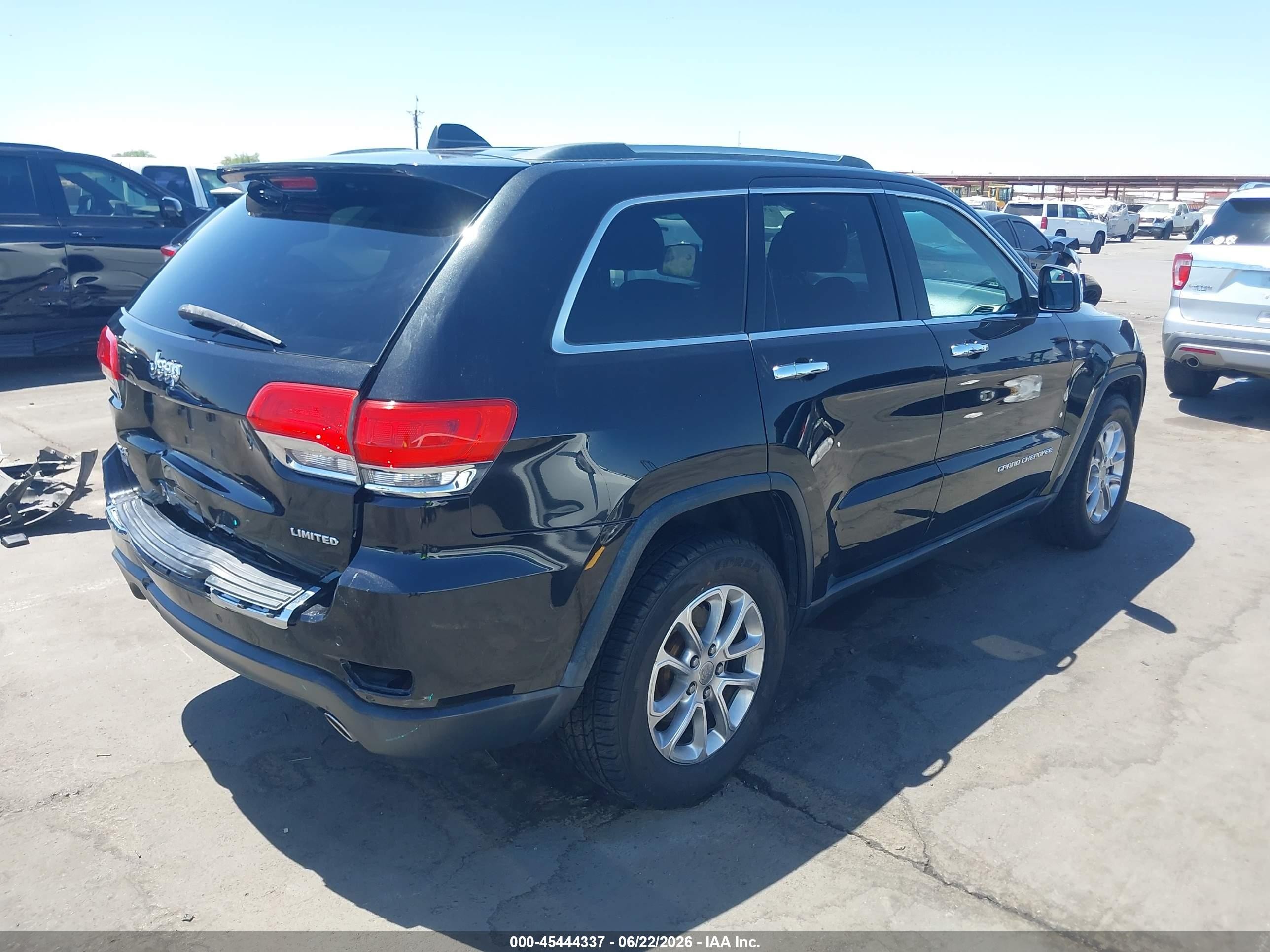 2014 Jeep Grand Cherokee Limited Black vin: 1C4RJFBG2EC121930