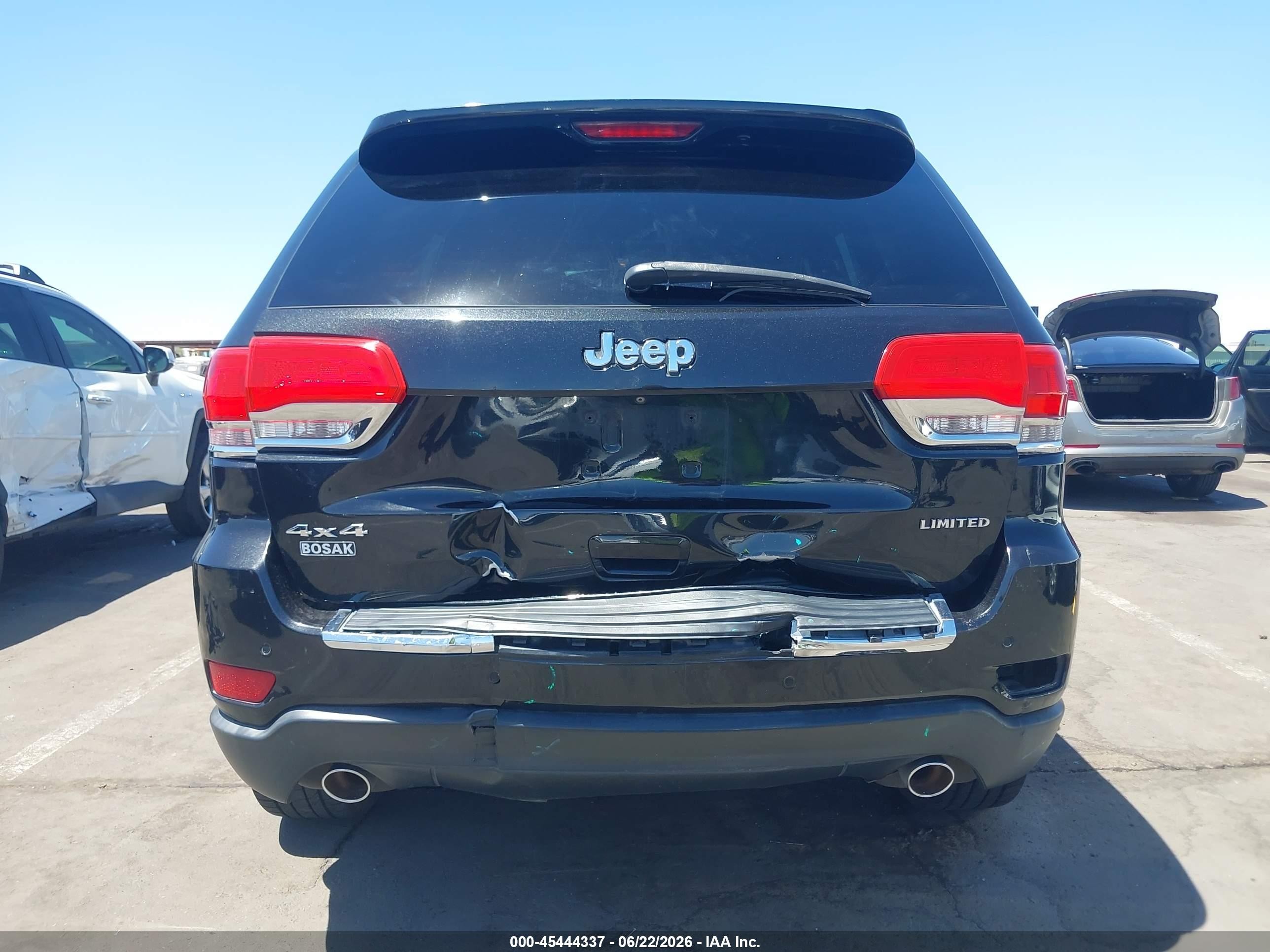 2014 Jeep Grand Cherokee Limited Black vin: 1C4RJFBG2EC121930