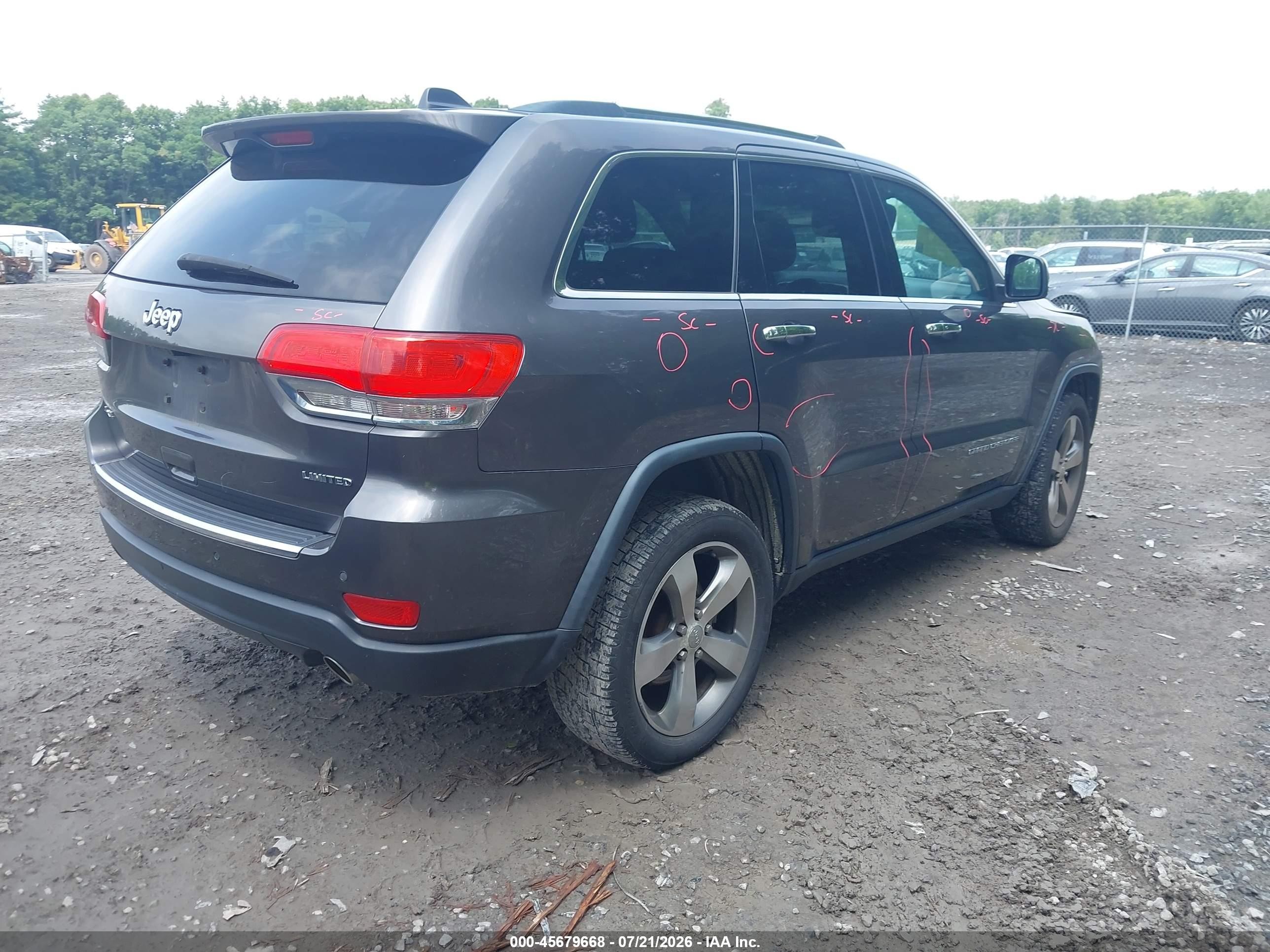 2014 Jeep Grand Cherokee Limited Gray vin: 1C4RJFBG2EC134726