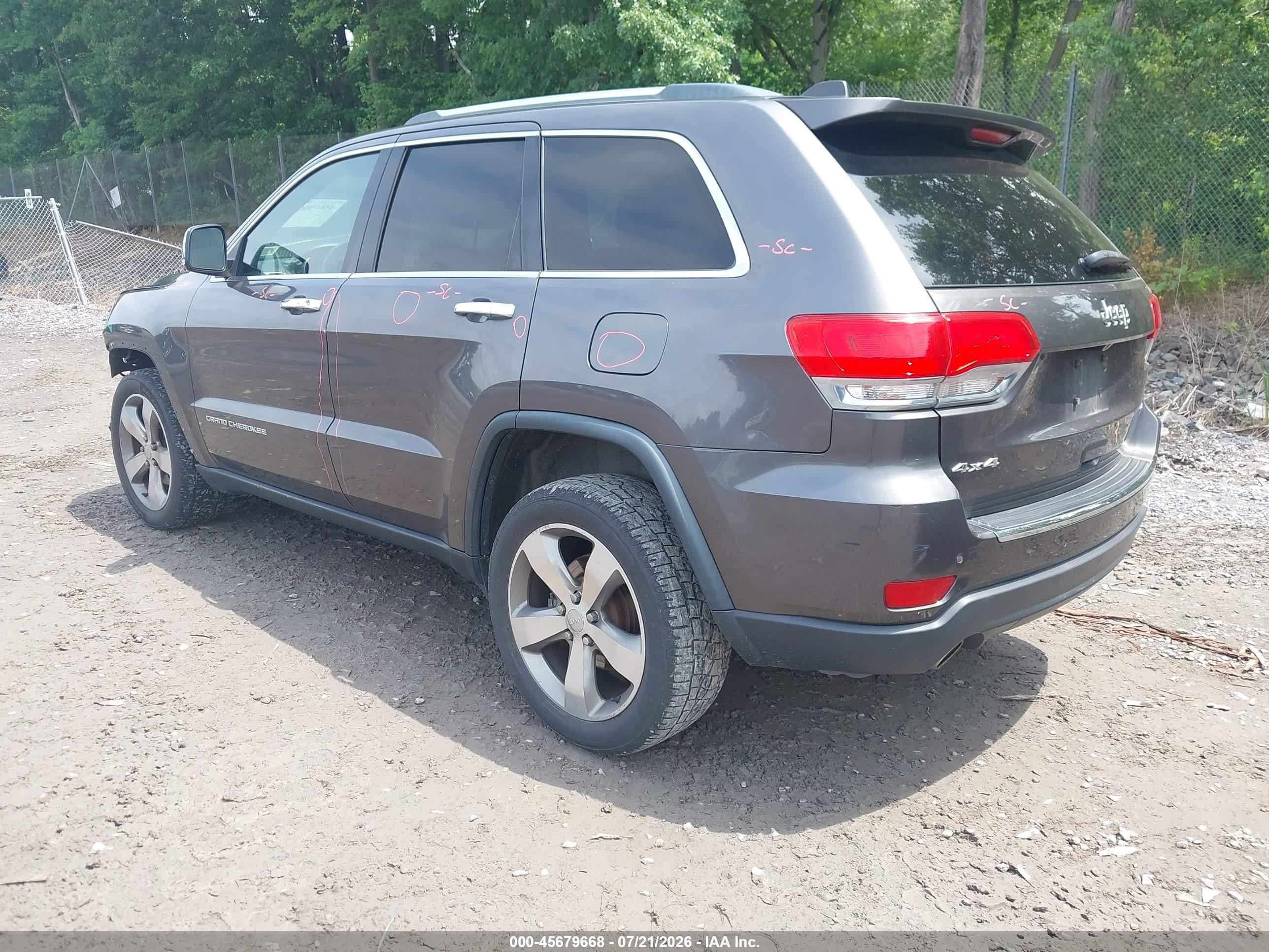 2014 Jeep Grand Cherokee Limited Gray vin: 1C4RJFBG2EC134726