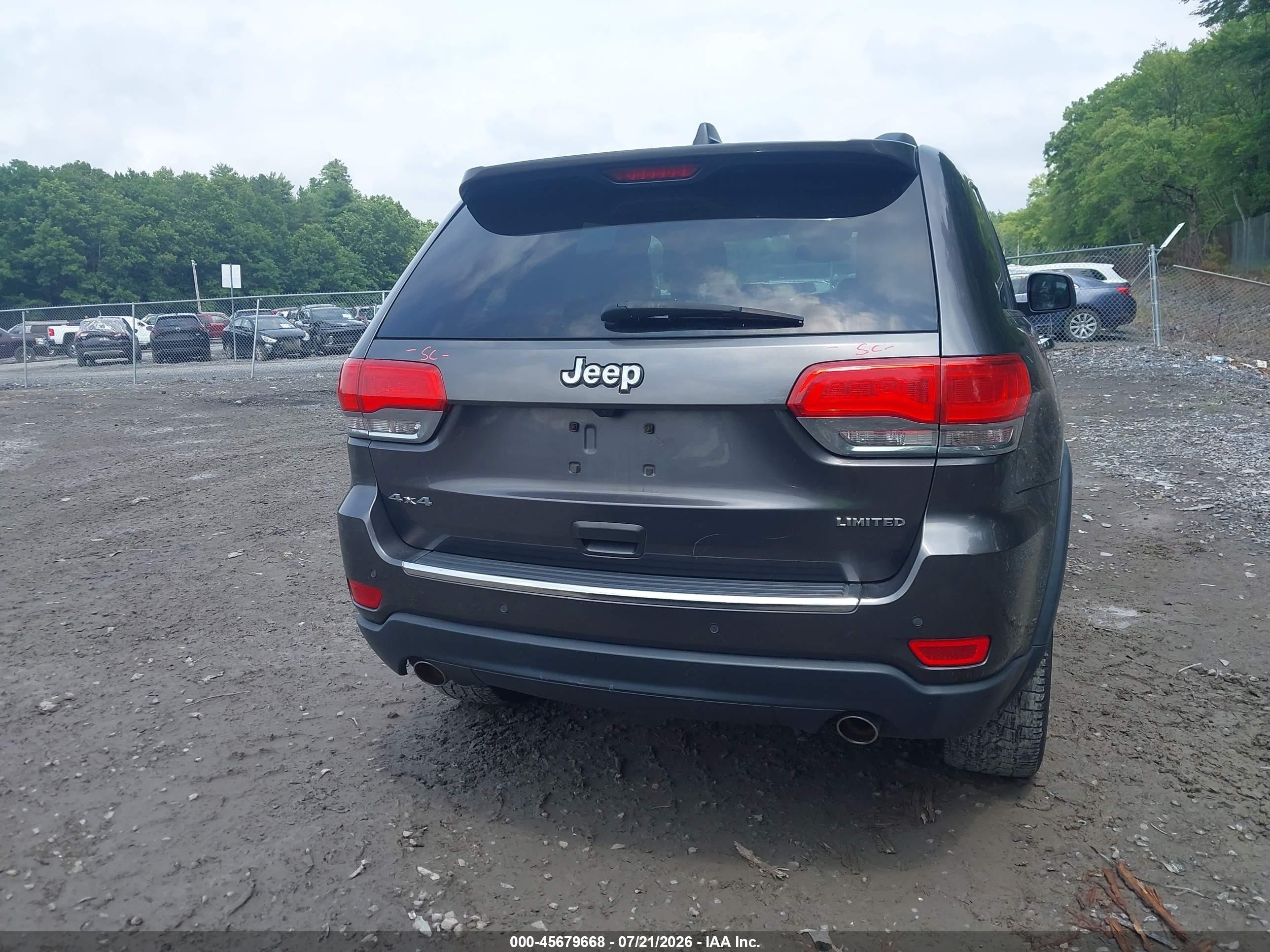 2014 Jeep Grand Cherokee Limited Gray vin: 1C4RJFBG2EC134726
