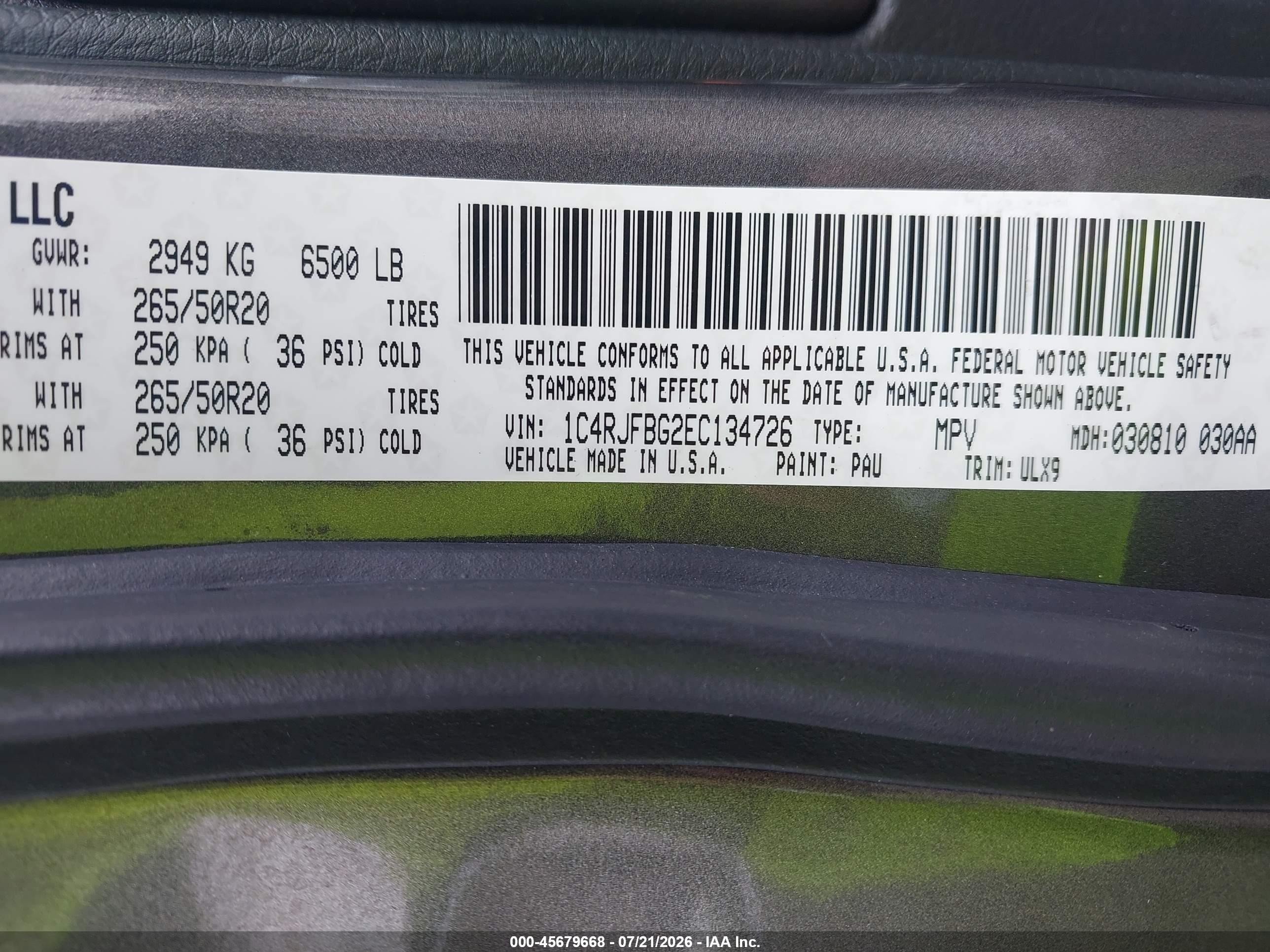 2014 Jeep Grand Cherokee Limited Gray vin: 1C4RJFBG2EC134726