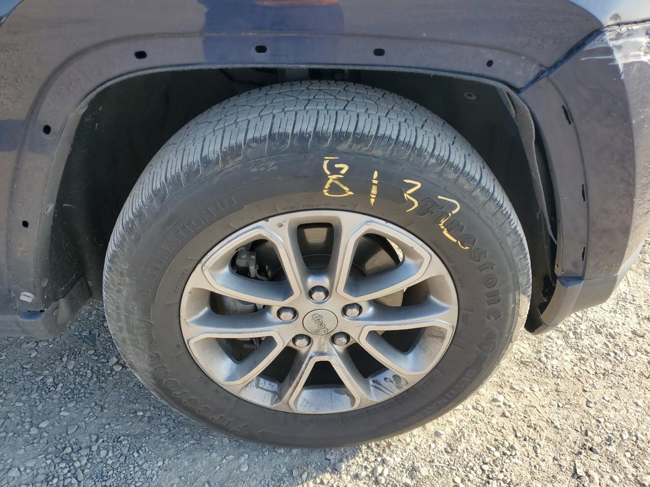 2014 Jeep Grand Cherokee Limited Blue vin: 1C4RJFBG2EC156418 Damage: Right Front Wheel, Chipped, 4