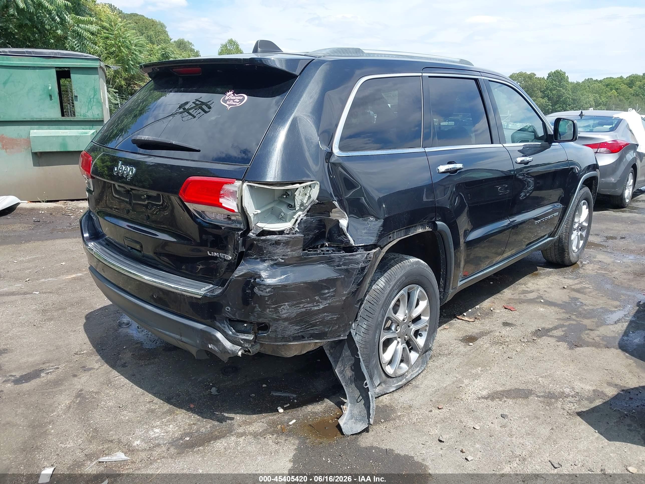 2014 Jeep Grand Cherokee Limited Black vin: 1C4RJFBG2EC190133