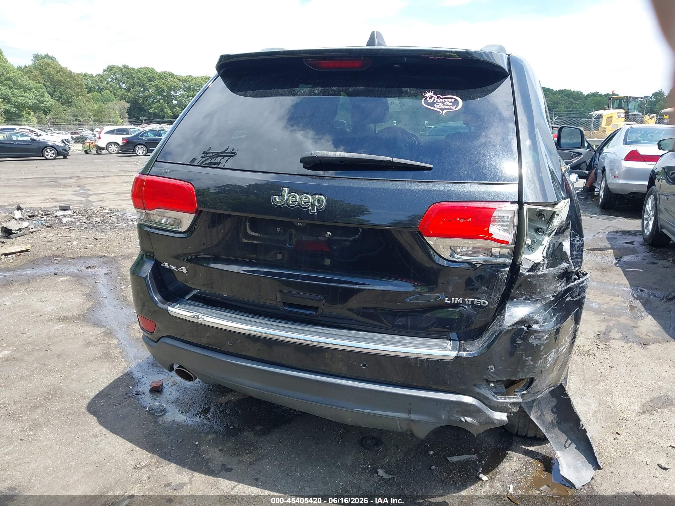 2014 Jeep Grand Cherokee Limited Black vin: 1C4RJFBG2EC190133