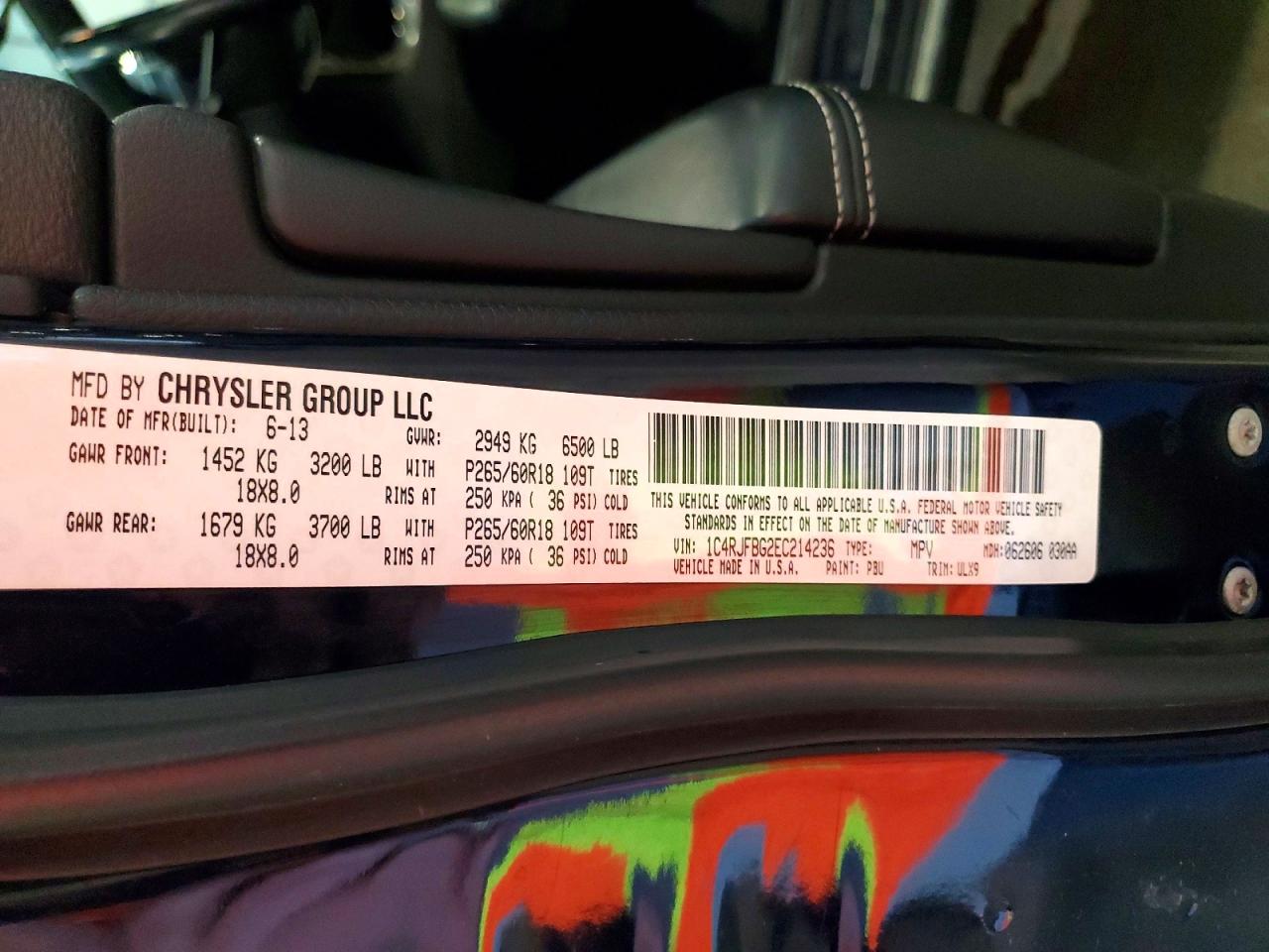 2014 Jeep Grand Cherokee Blue vin: 1C4RJFBG2EC214236
