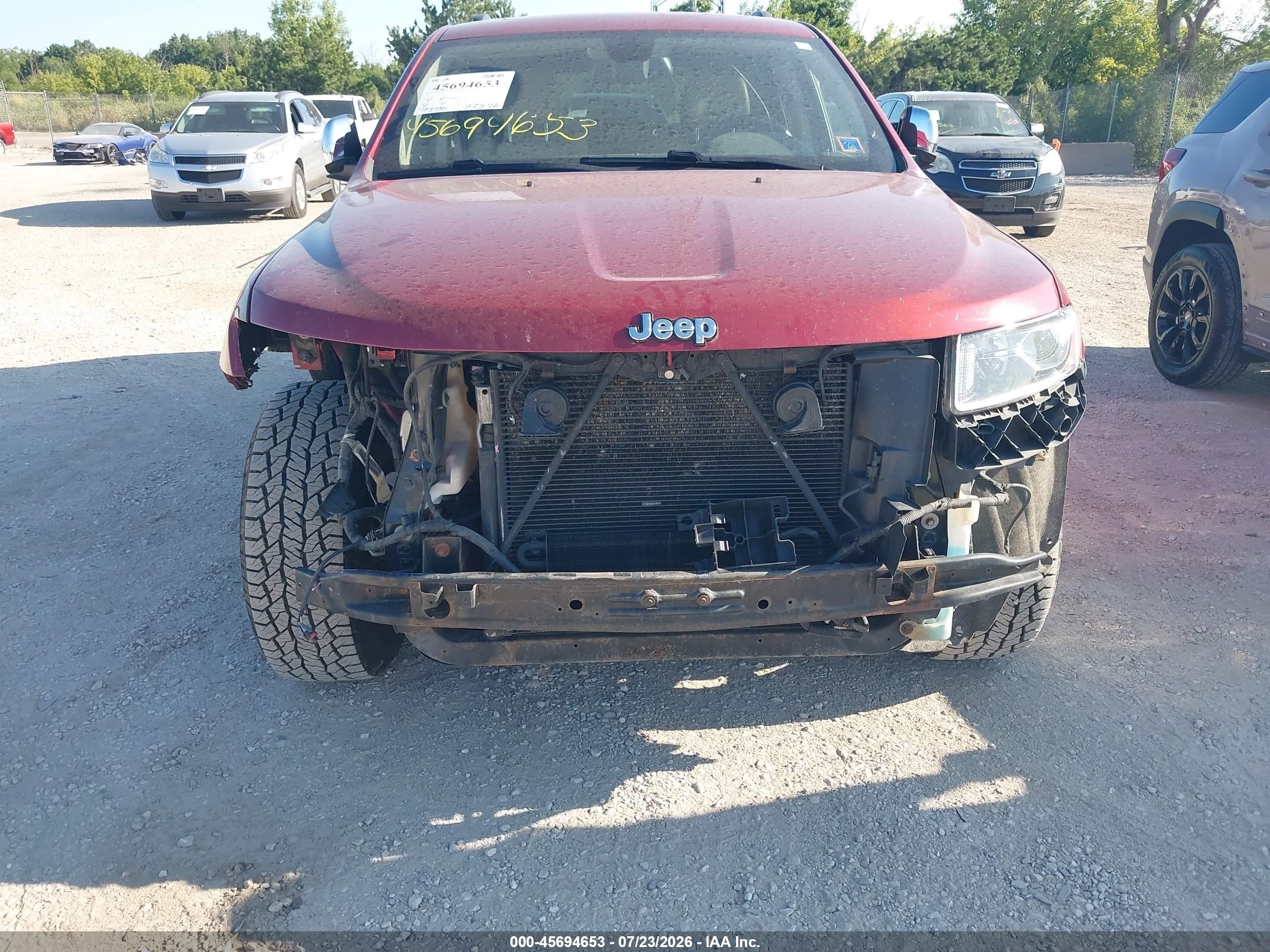 2014 Jeep Grand Cherokee Limited Red vin: 1C4RJFBG2EC241209