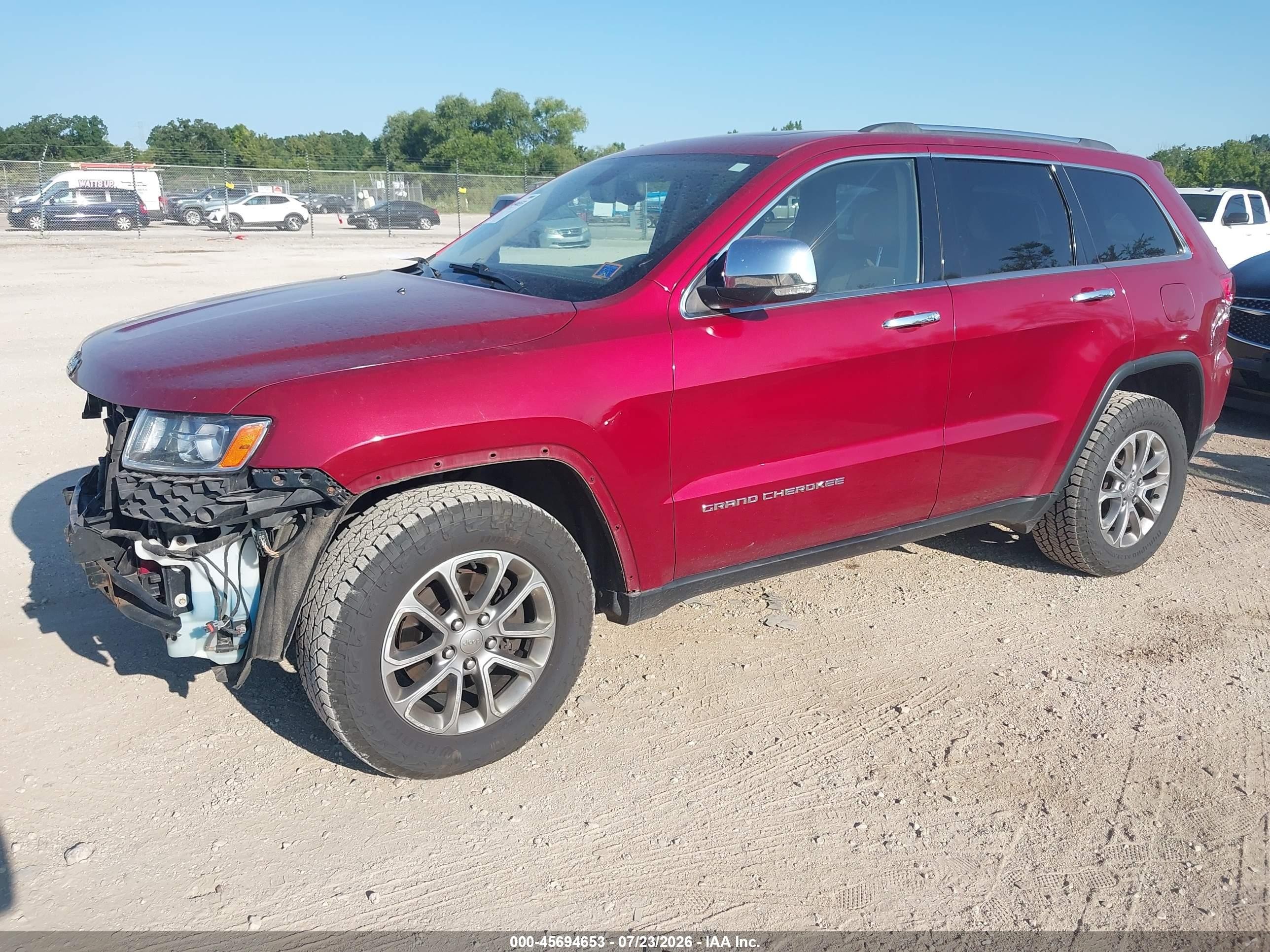 2014 Jeep Grand Cherokee Limited Red vin: 1C4RJFBG2EC241209
