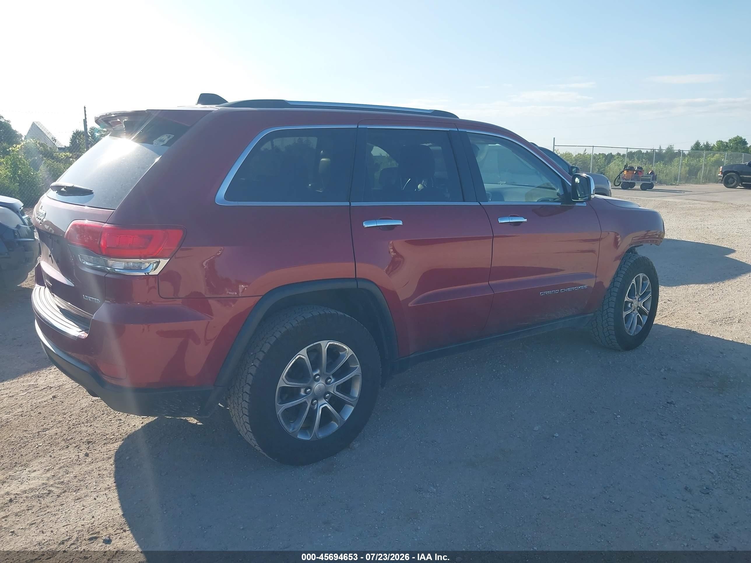 2014 Jeep Grand Cherokee Limited Red vin: 1C4RJFBG2EC241209