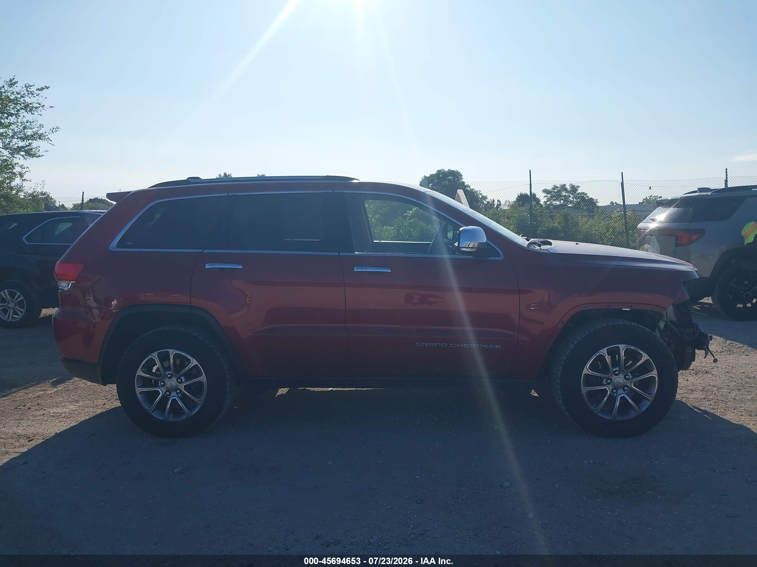 2014 Jeep Grand Cherokee Limited Red vin: 1C4RJFBG2EC241209