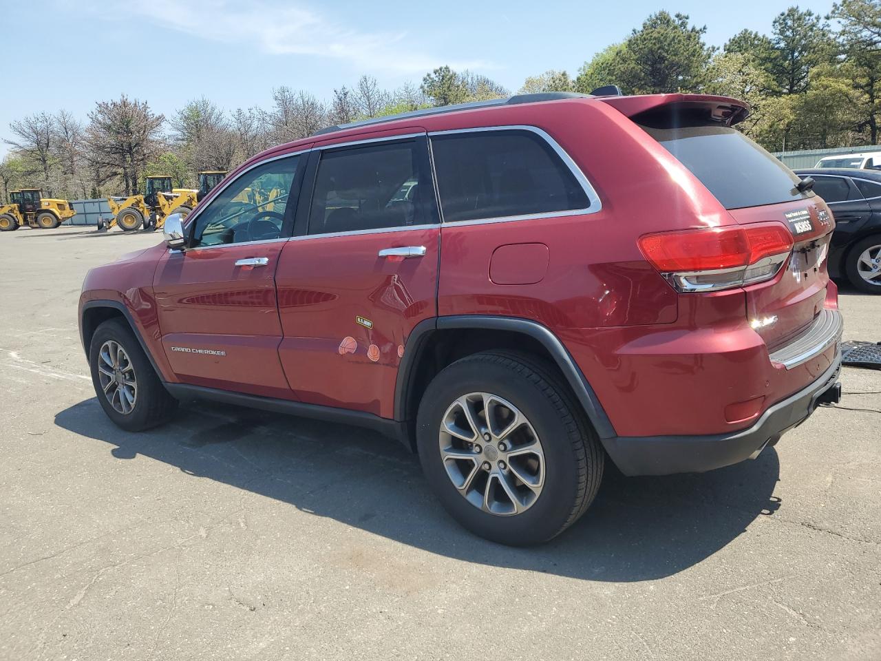 2014 Jeep Grand Cherokee Limited Maroon vin: 1C4RJFBG2EC269172 Damage: Left Rear Door, Severe Damage, Replacement Required