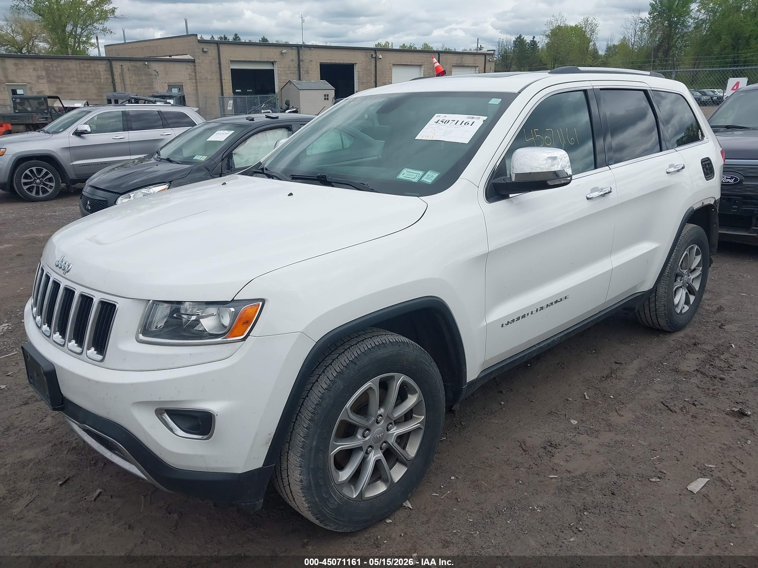 2014 Jeep Grand Cherokee Limited White vin: 1C4RJFBG2EC272945