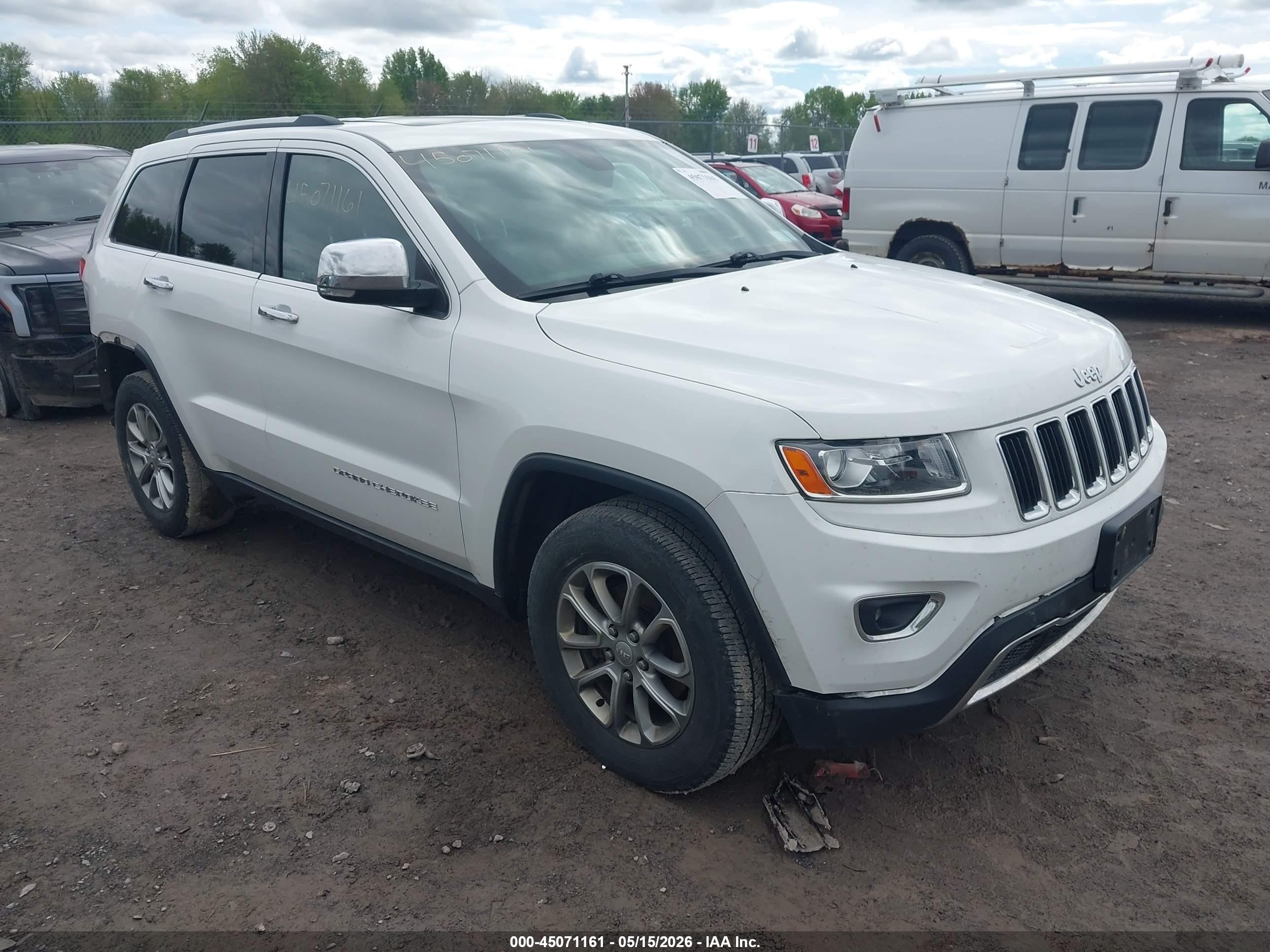 2014 Jeep Grand Cherokee Limited White vin: 1C4RJFBG2EC272945